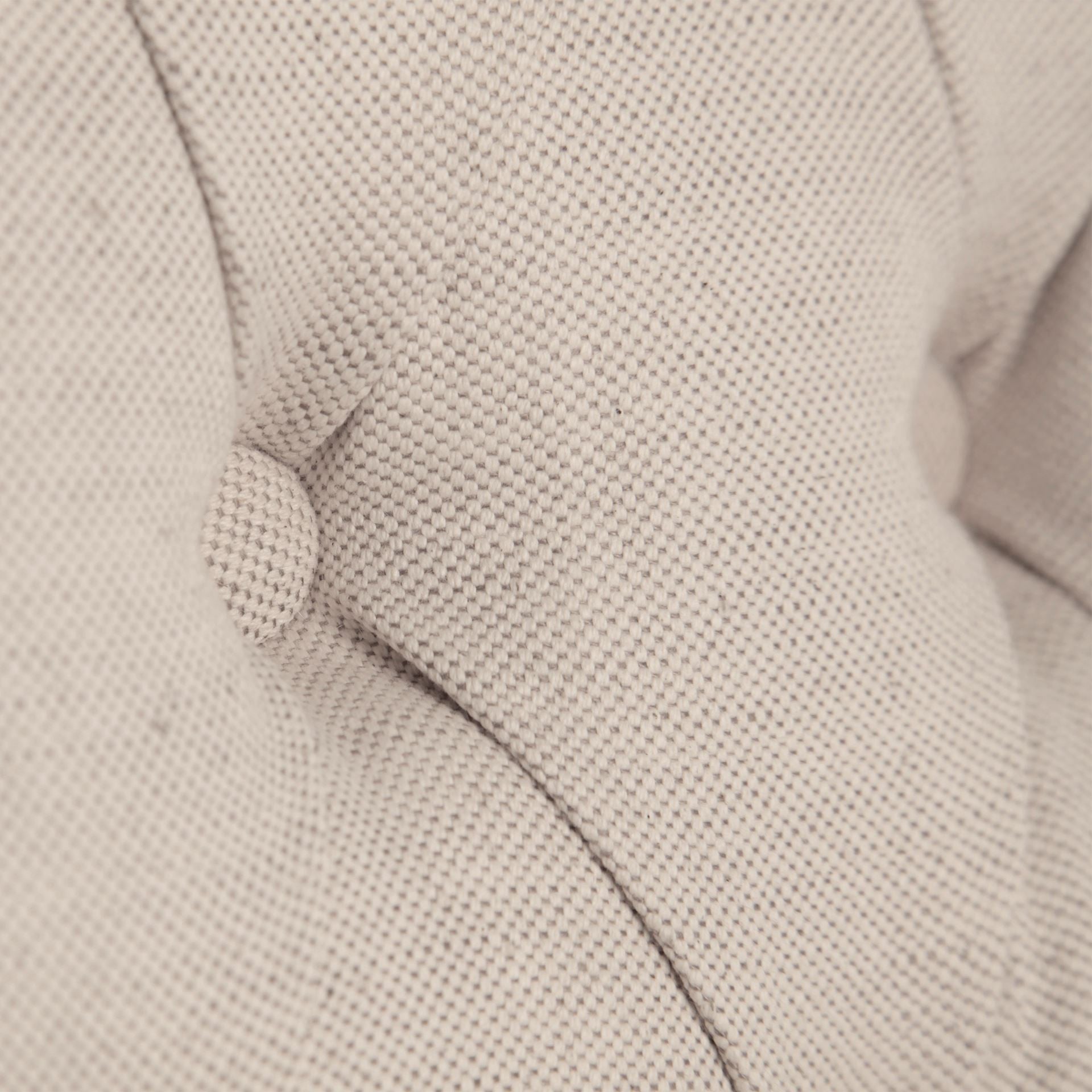 Tufted Cream and Brown Upholstered Linen Wing Back Dining Side Chair-Dining Chairs-DECOROLALA