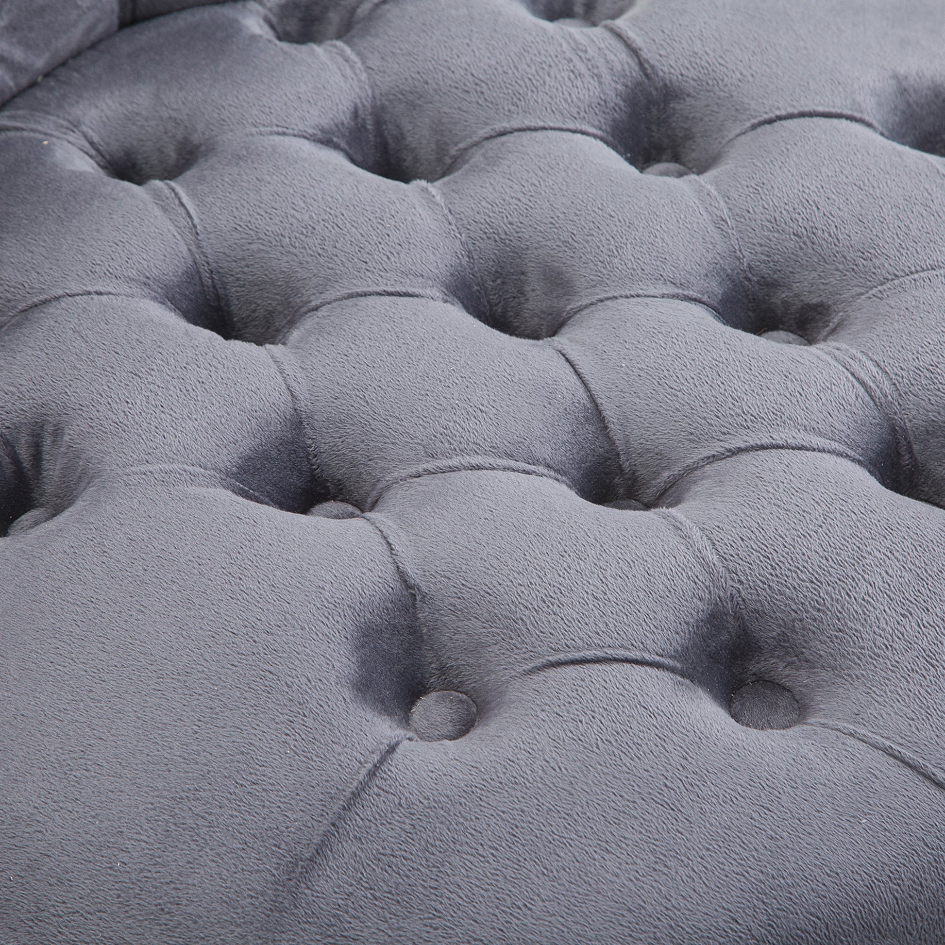 Tufted High Back Velvet Accent Chair - Ash Grey-DECOROLALA