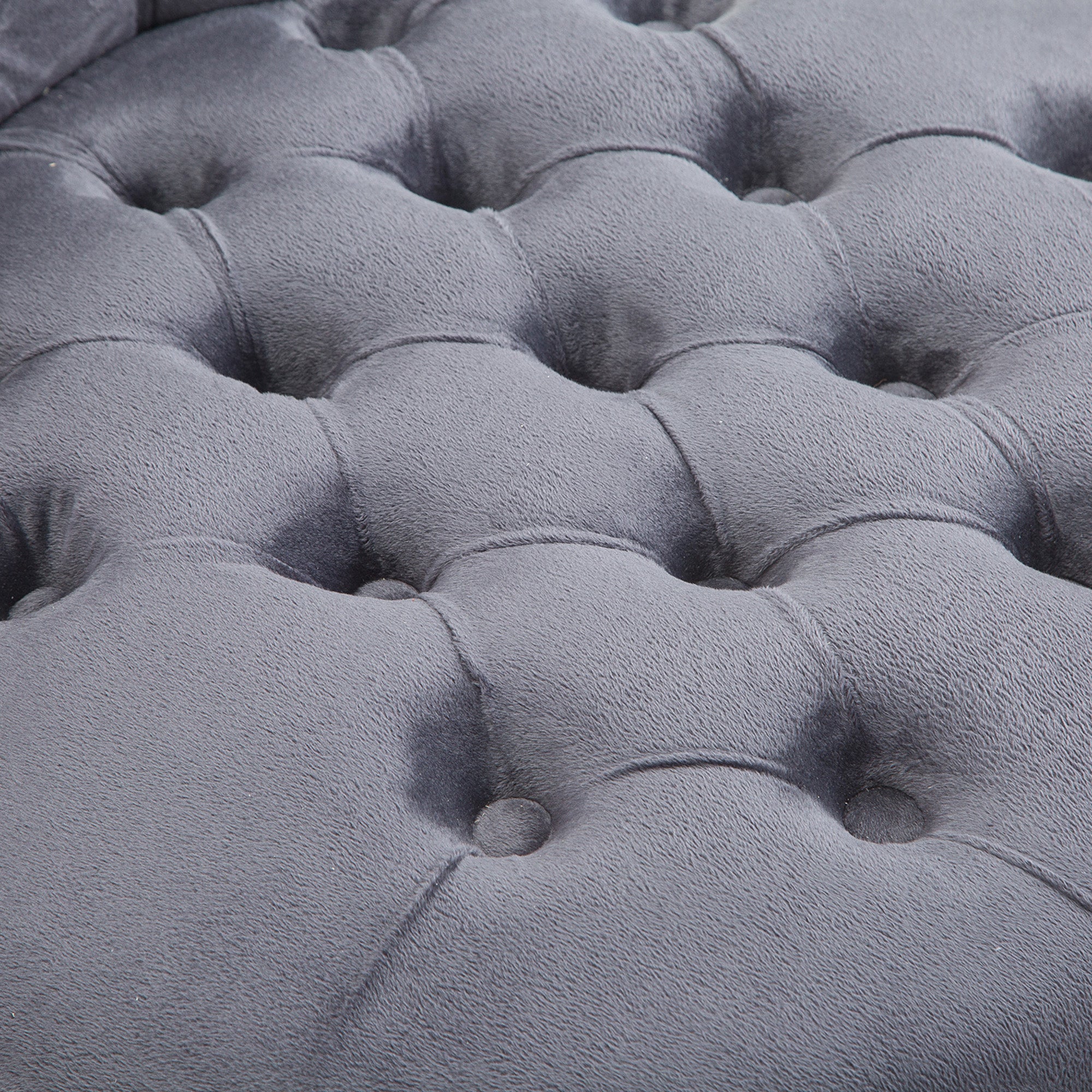 Tufted High Back Velvet Accent Chair - Ash Grey-DECOROLALA