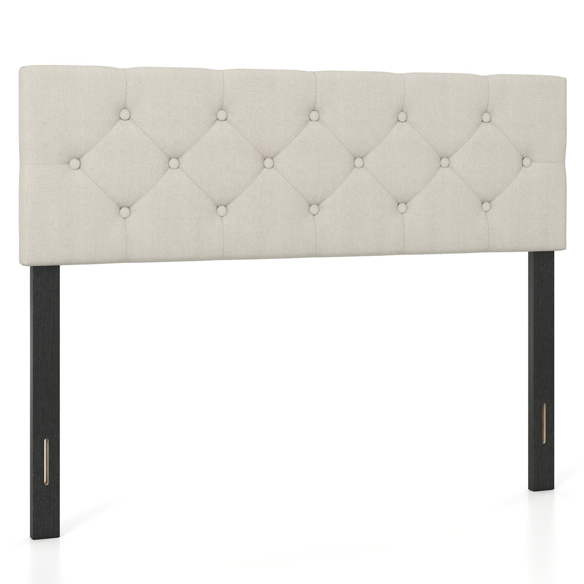 Tufted Linen Upholstered Headboard - Full/Queen Adjustable Panel-Headboards-DECOROLALA
