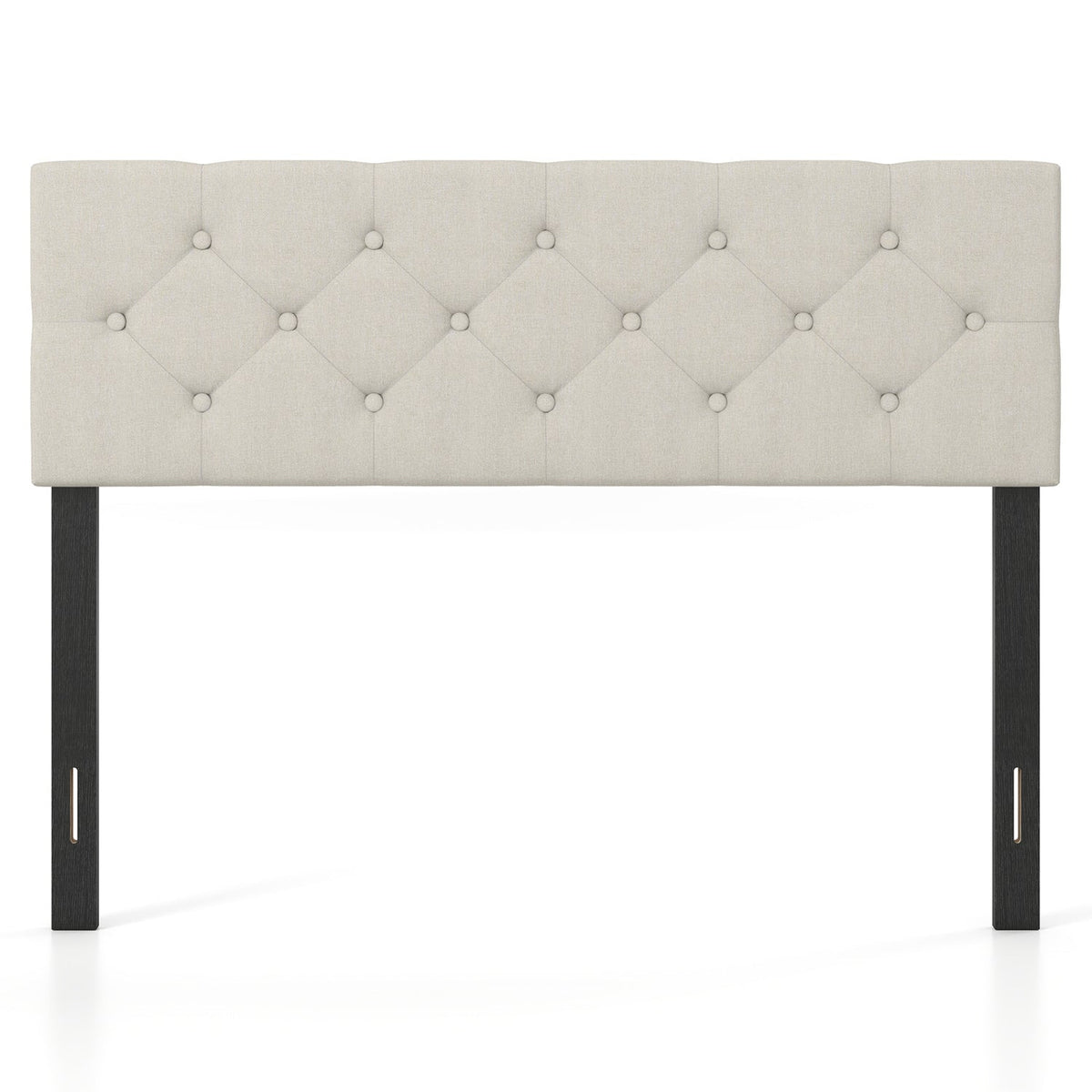 Tufted Linen Upholstered Headboard - Full/Queen Adjustable Panel-Headboards-DECOROLALA