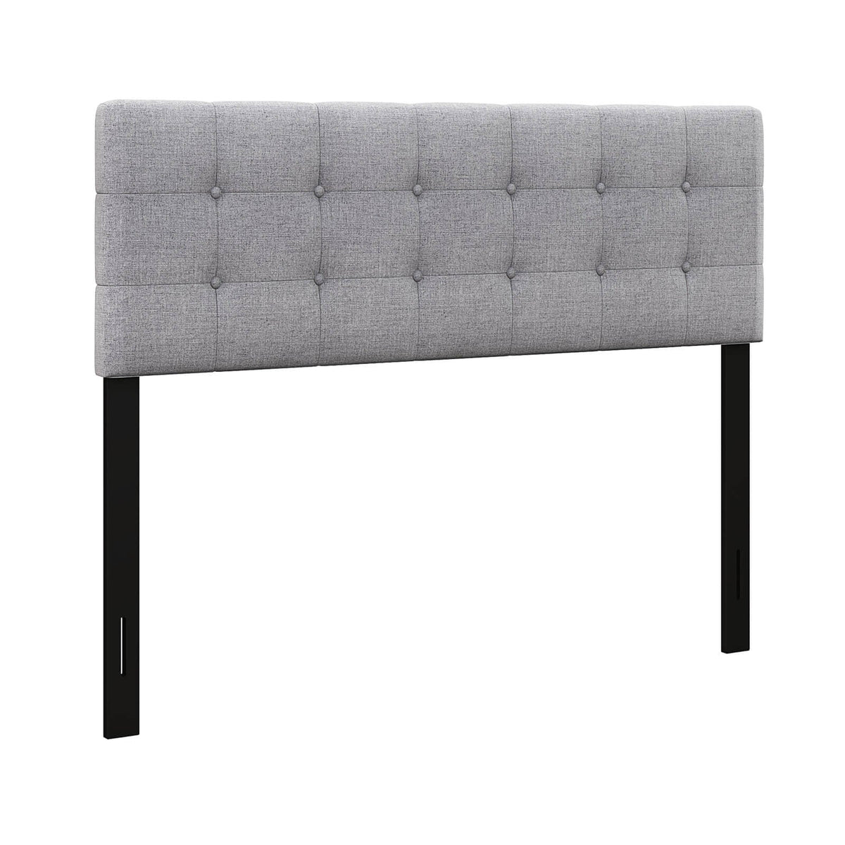 Tufted Linen Upholstered Headboard - Gray Full/Queen Size-Headboards-DECOROLALA