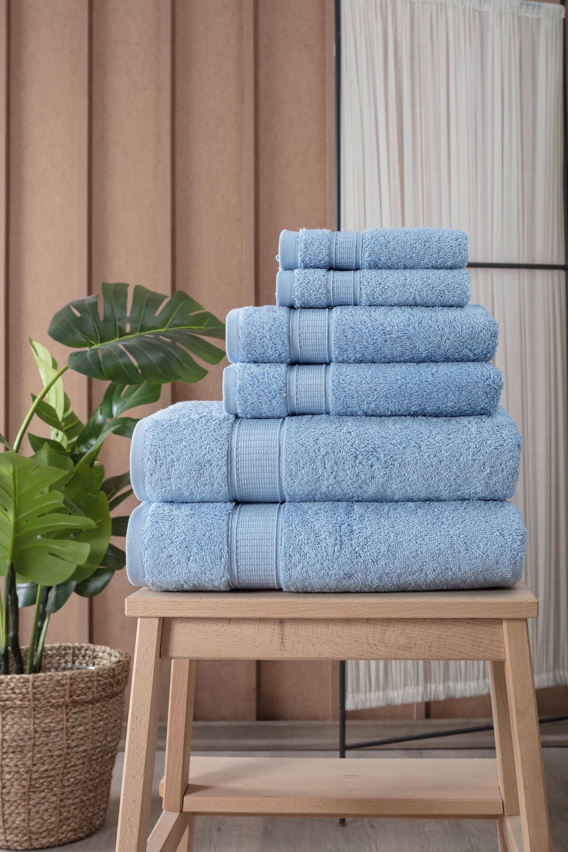Turkish Cotton Full Bath Towel Set of 6-Towel & Robe-DECOROLALA
