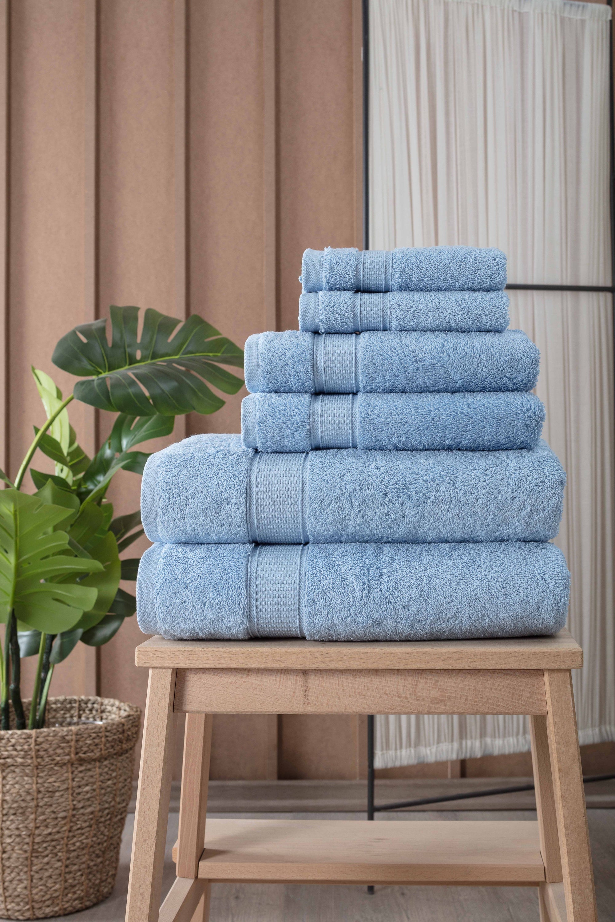 Turkish Cotton Full Bath Towel Set of 6-Towel & Robe-DECOROLALA