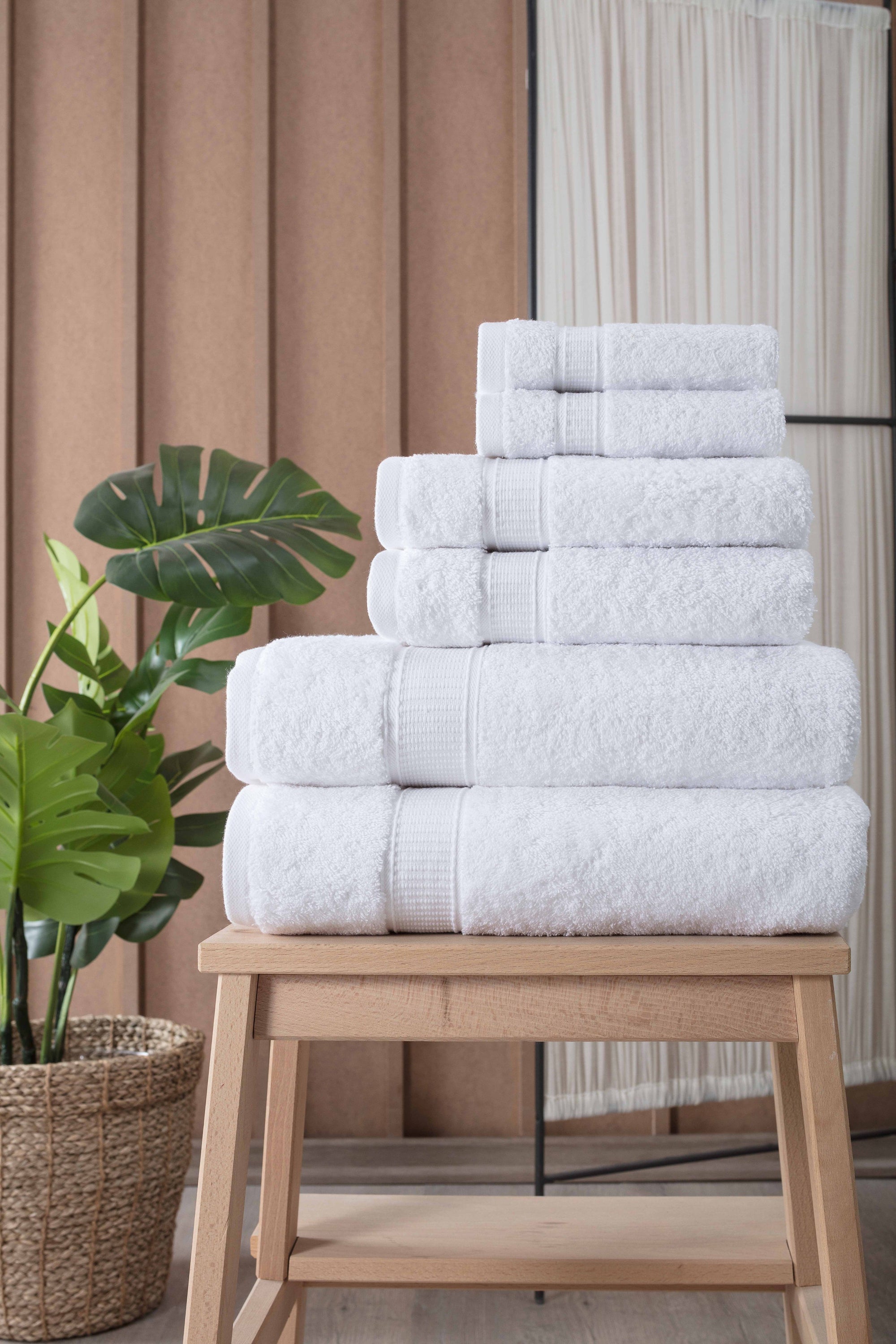 Turkish Cotton Full Bath Towel Set of 6-Towel & Robe-DECOROLALA