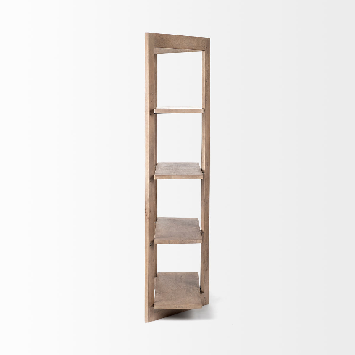 Turnbull I 42L x 16W x 72H Light Brown Wood Four Shelf Shelving Unit-Shelving-DECOROLALA