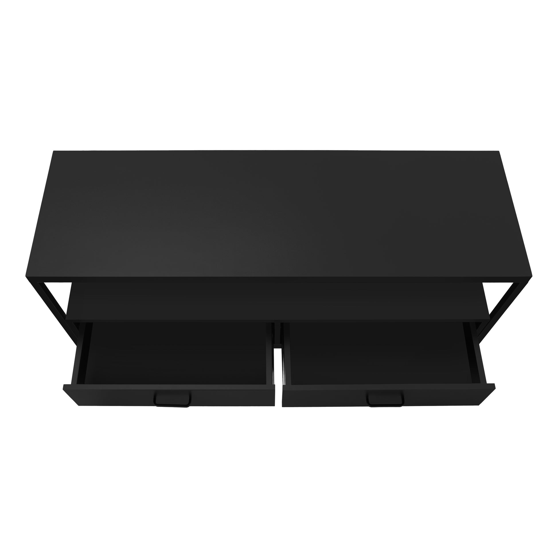 Tv Stand - 48"L / Black / Black Metal-Tv Stand-DECOROLALA