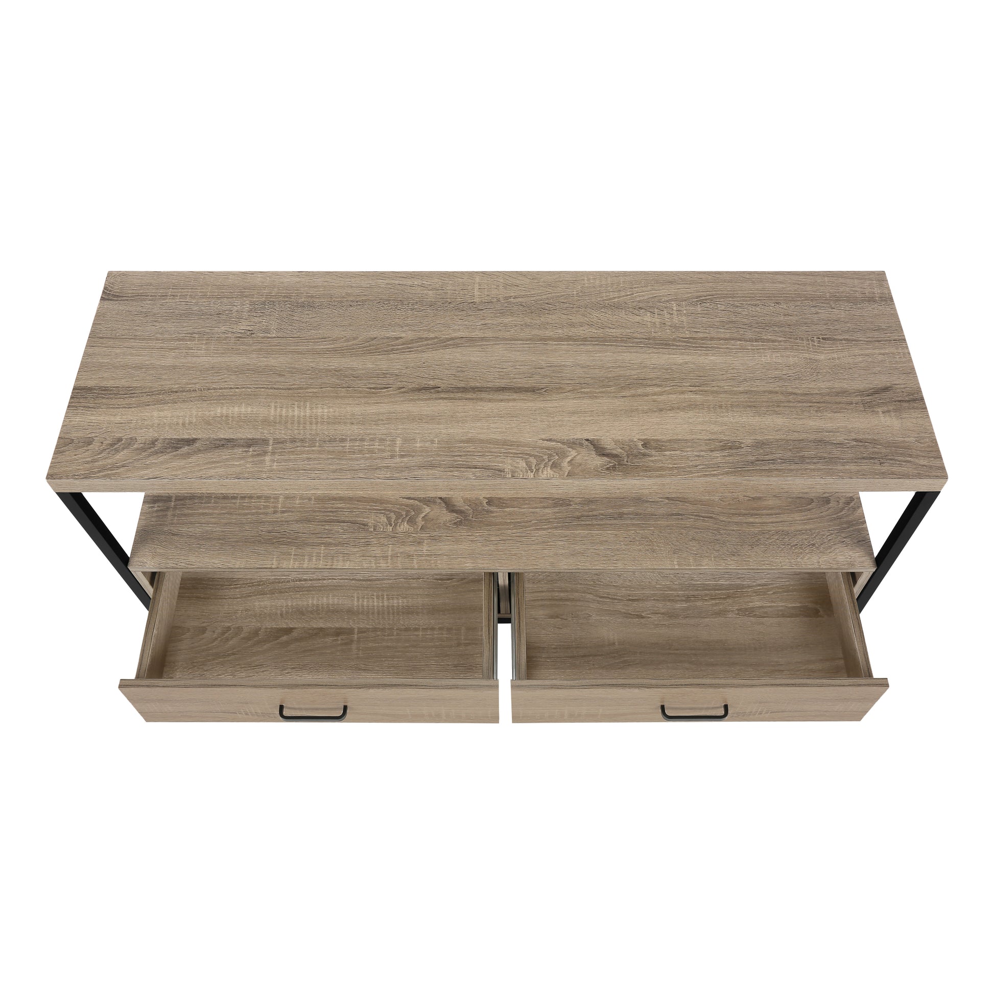 Tv Stand - 48"L / Black / Black Metal-Tv Stand-DECOROLALA