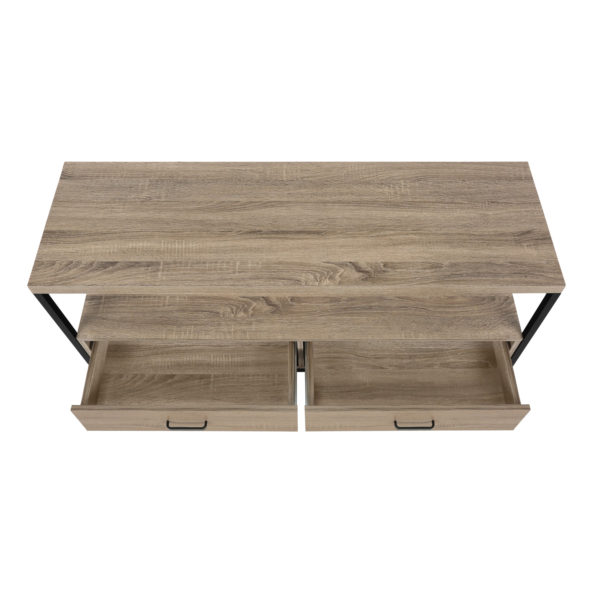 Tv Stand - 48"L / Black / Black Metal-Tv Stand-DECOROLALA