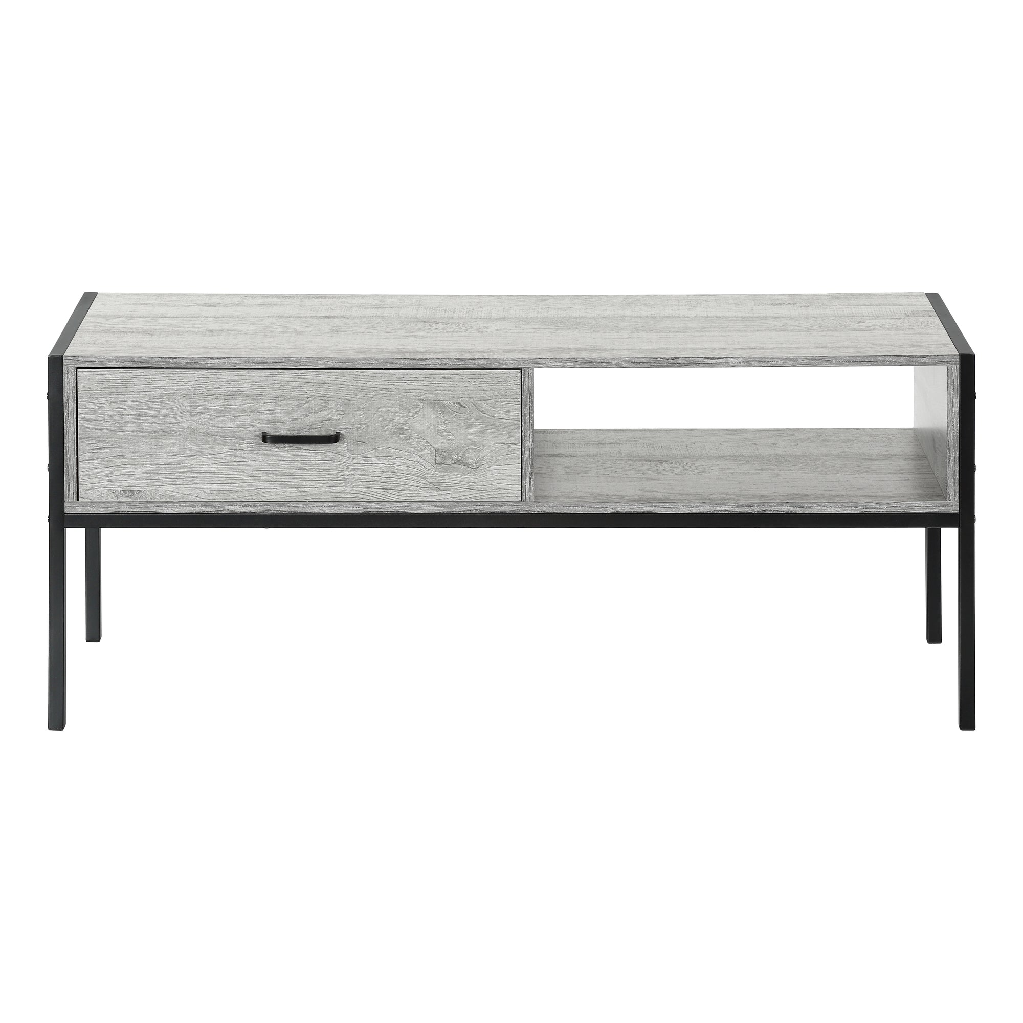 Tv Stand - 48"L / Grey / Black Metal-Tv Stand-DECOROLALA