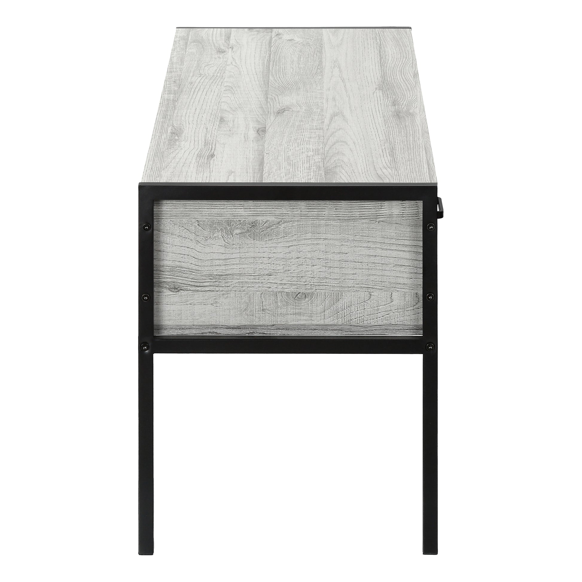 Tv Stand - 48"L / Grey / Black Metal-Tv Stand-DECOROLALA