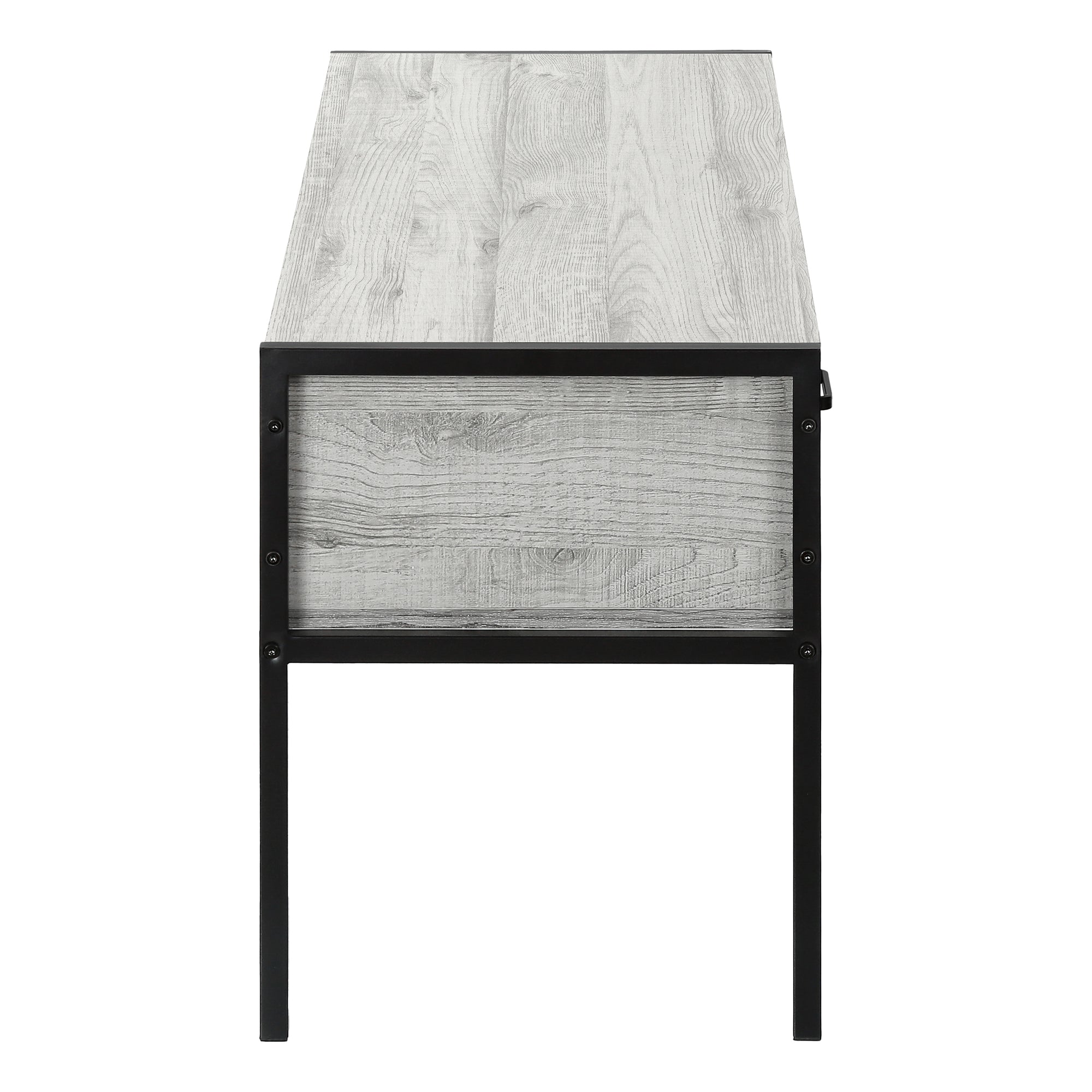 Tv Stand - 48"L / Grey / Black Metal-Tv Stand-DECOROLALA