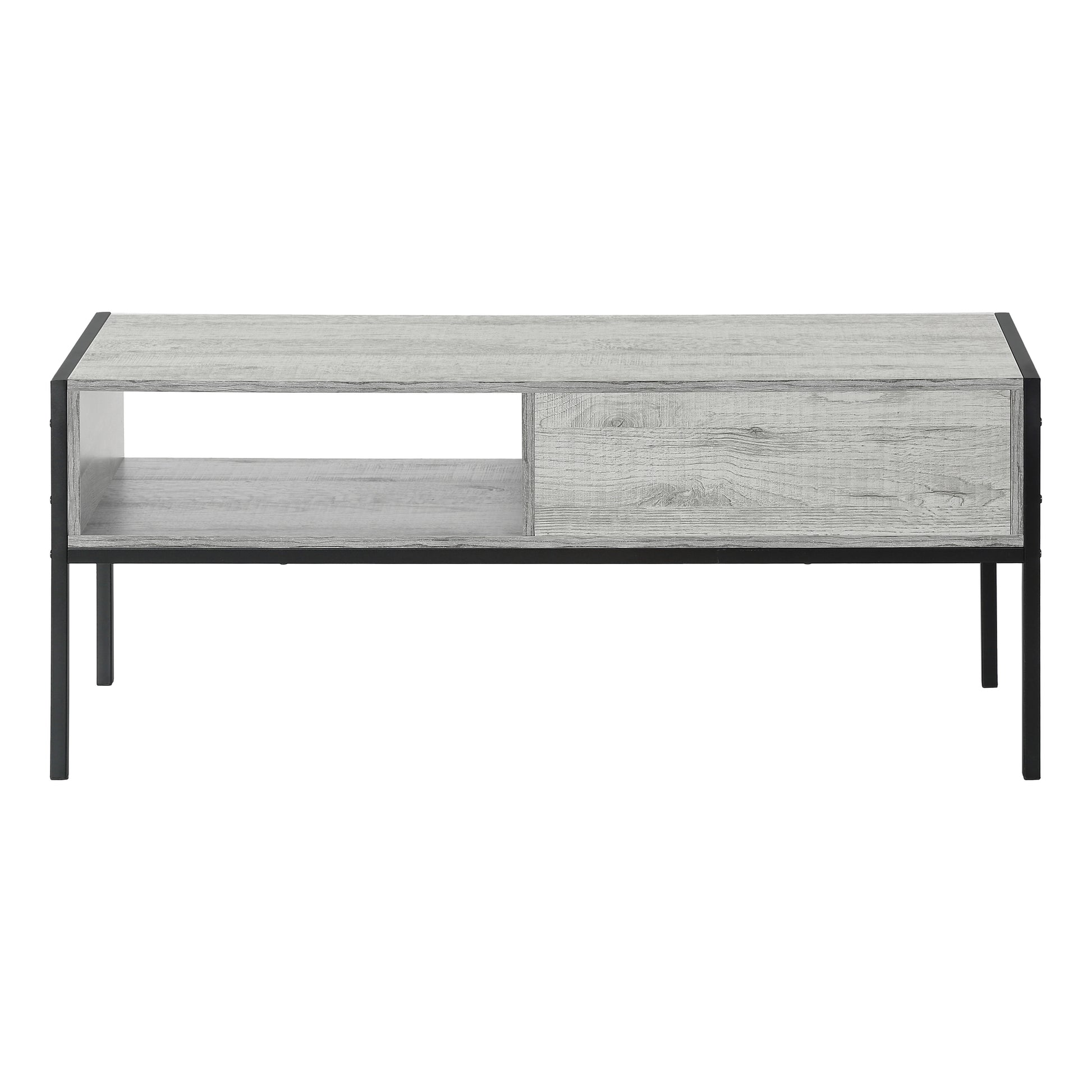 Tv Stand - 48"L / Grey / Black Metal-Tv Stand-DECOROLALA