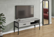 Tv Stand - 48"L / Grey / Black Metal-Tv Stand-DECOROLALA
