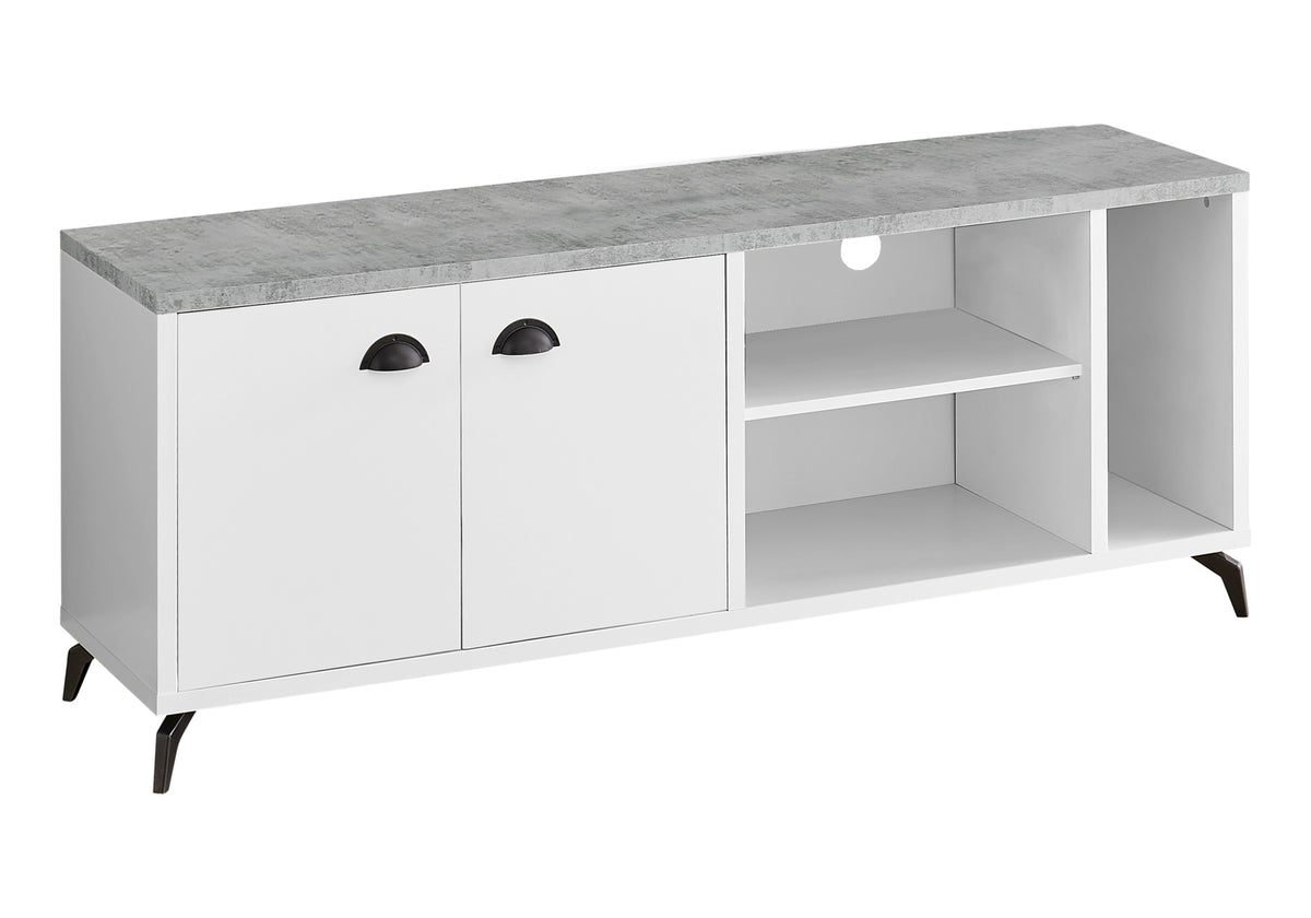 Tv Stand 60" Grey Concrete Medium Brown-TV Stands-DECOROLALA