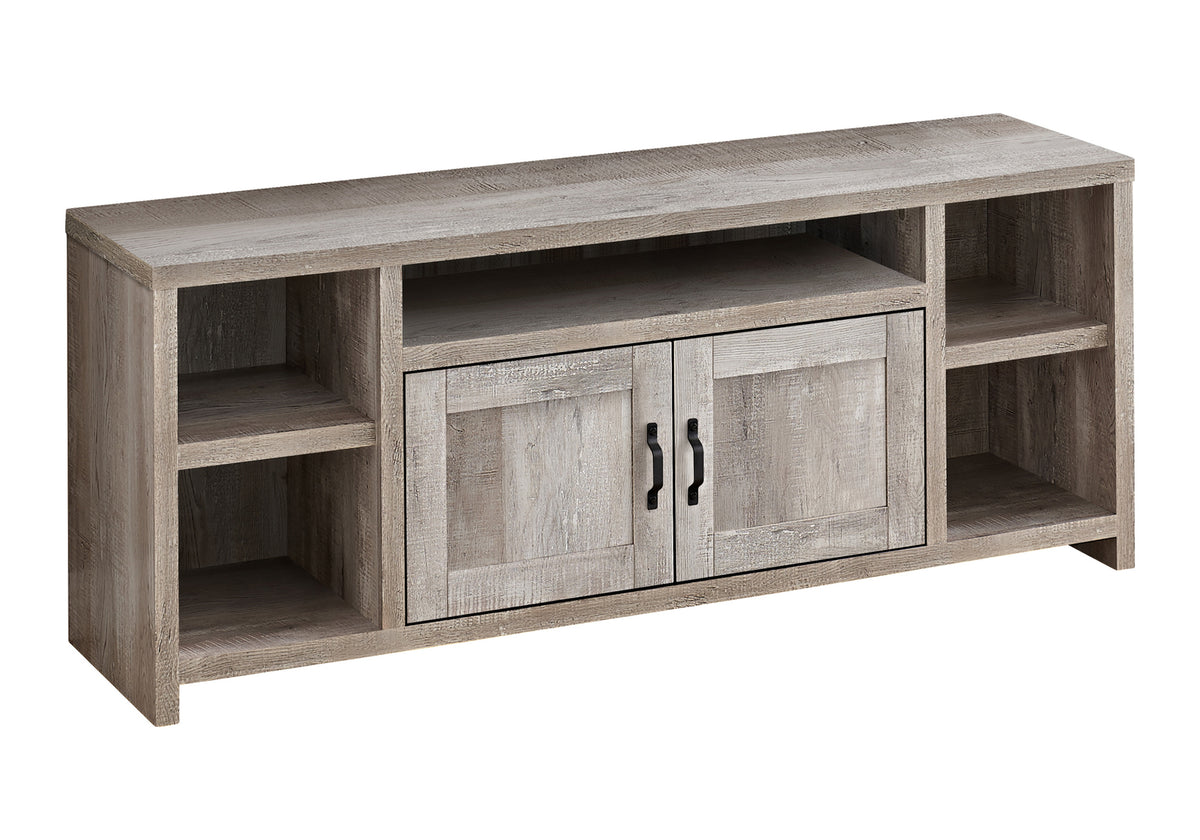 Tv Stand 60" Taupe Reclaimed Wood-Look-TV Stands-DECOROLALA