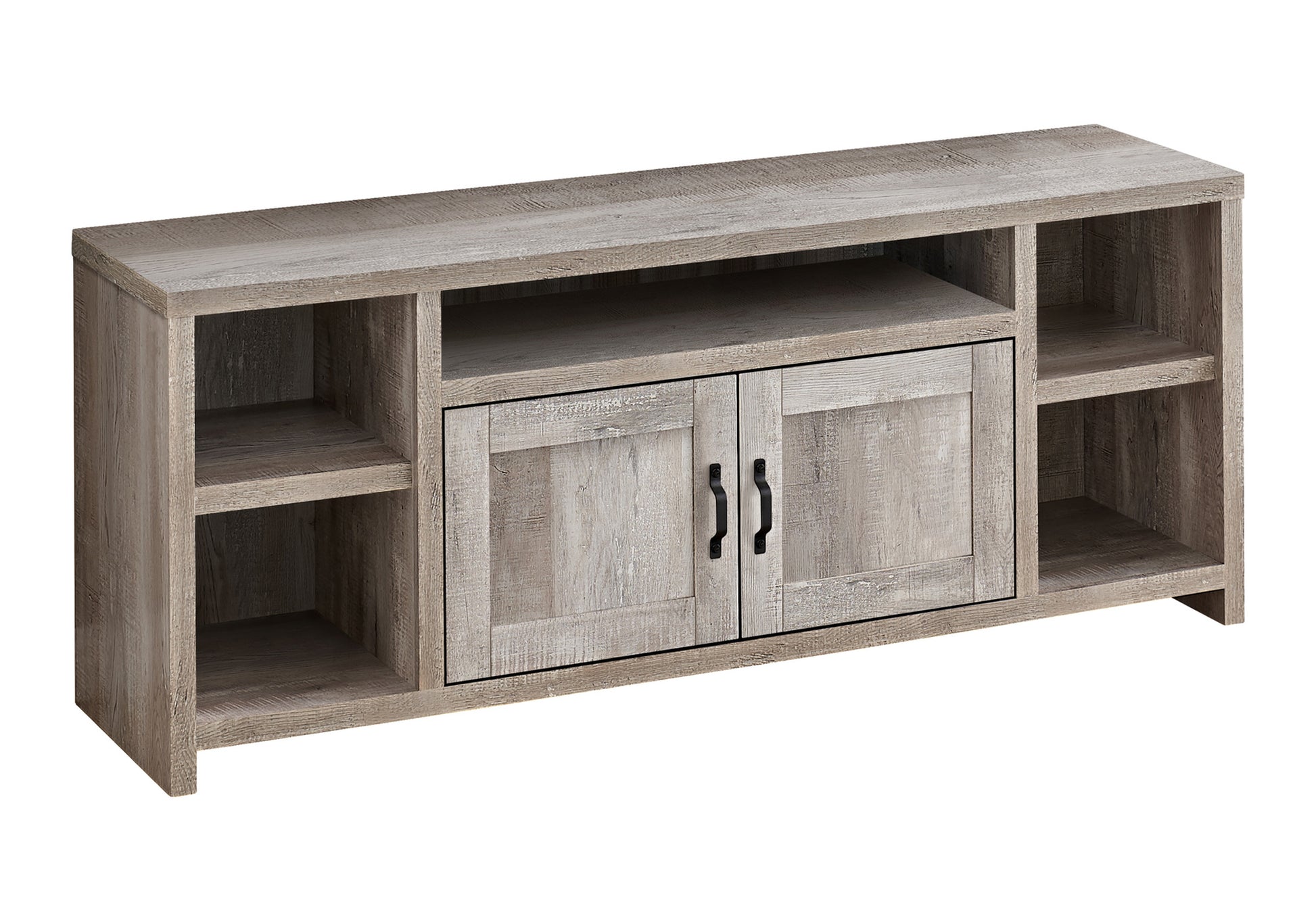 Tv Stand 60" Taupe Reclaimed Wood-Look-Tv Stand-DECOROLALA
