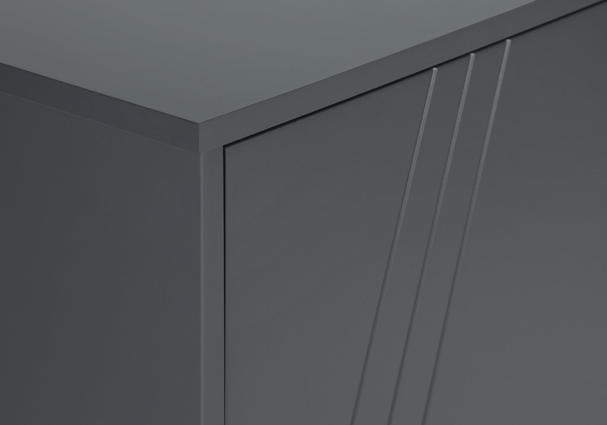 Tv Stand - 60"L / Black / Black Metal With Storage-Tv Stand-DECOROLALA