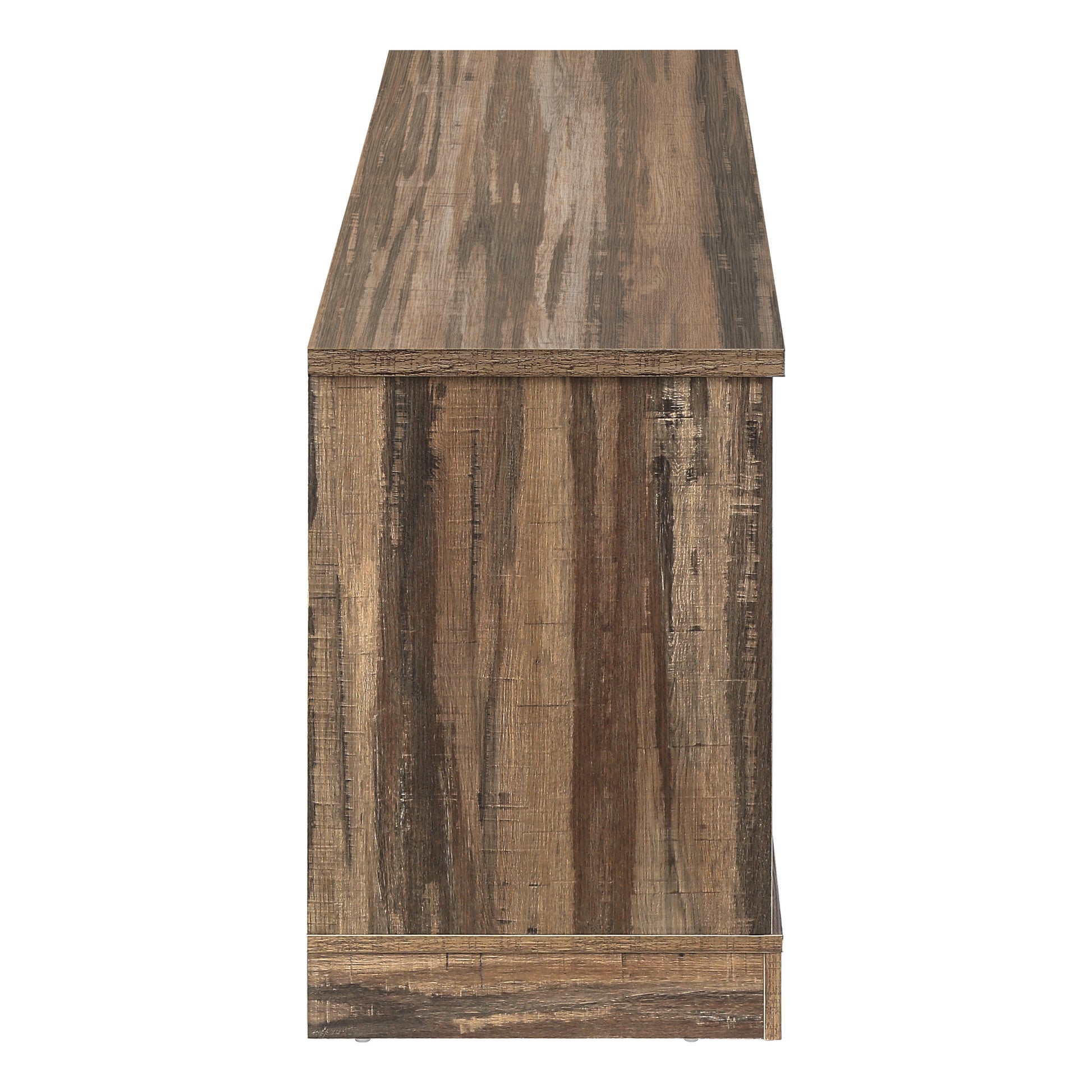 Tv Stand - 60"L / Dark Taupe With 2 Sliding Doors-Bookshelf-DECOROLALA