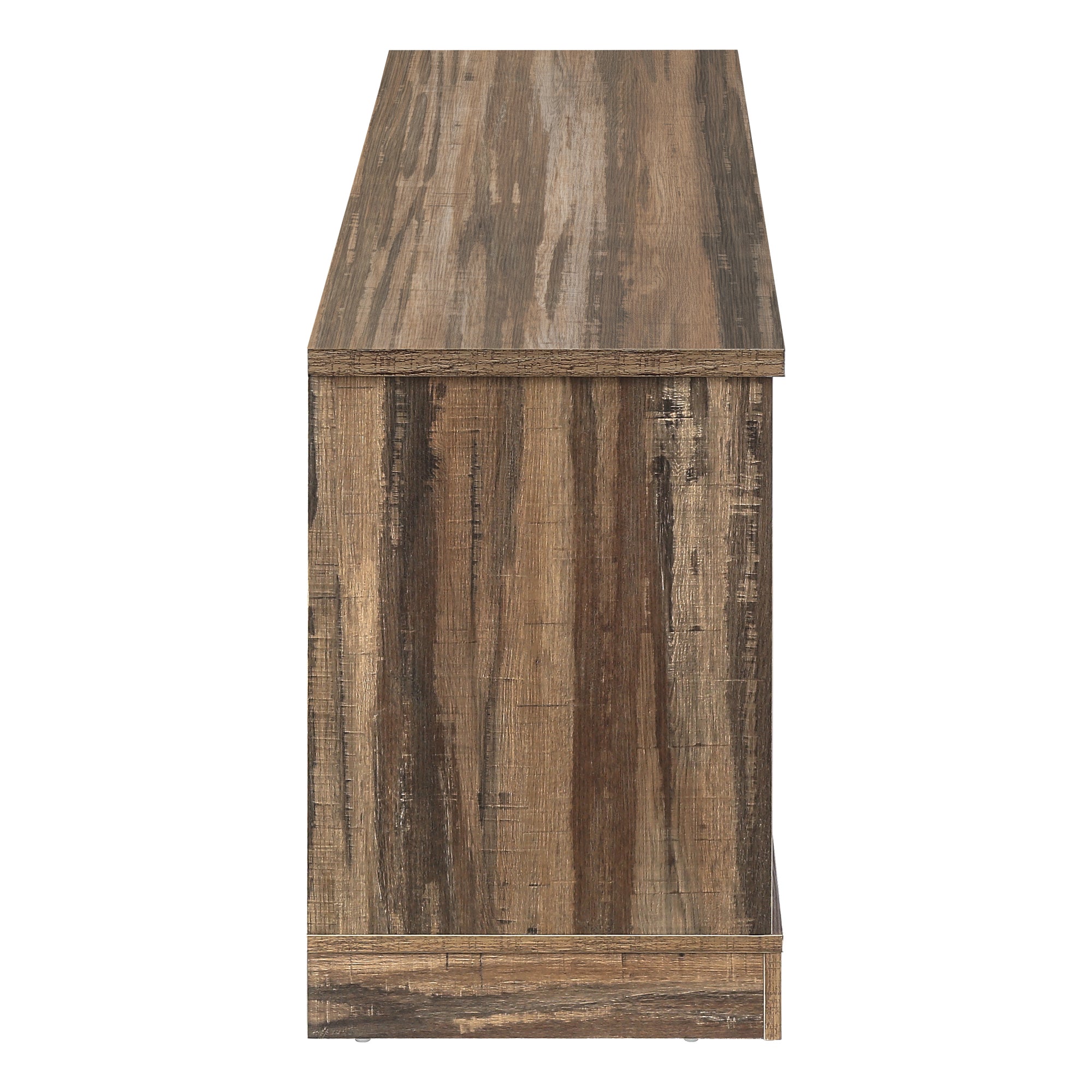 Tv Stand - 60"L / Dark Taupe With 2 Sliding Doors-Bookshelf-DECOROLALA