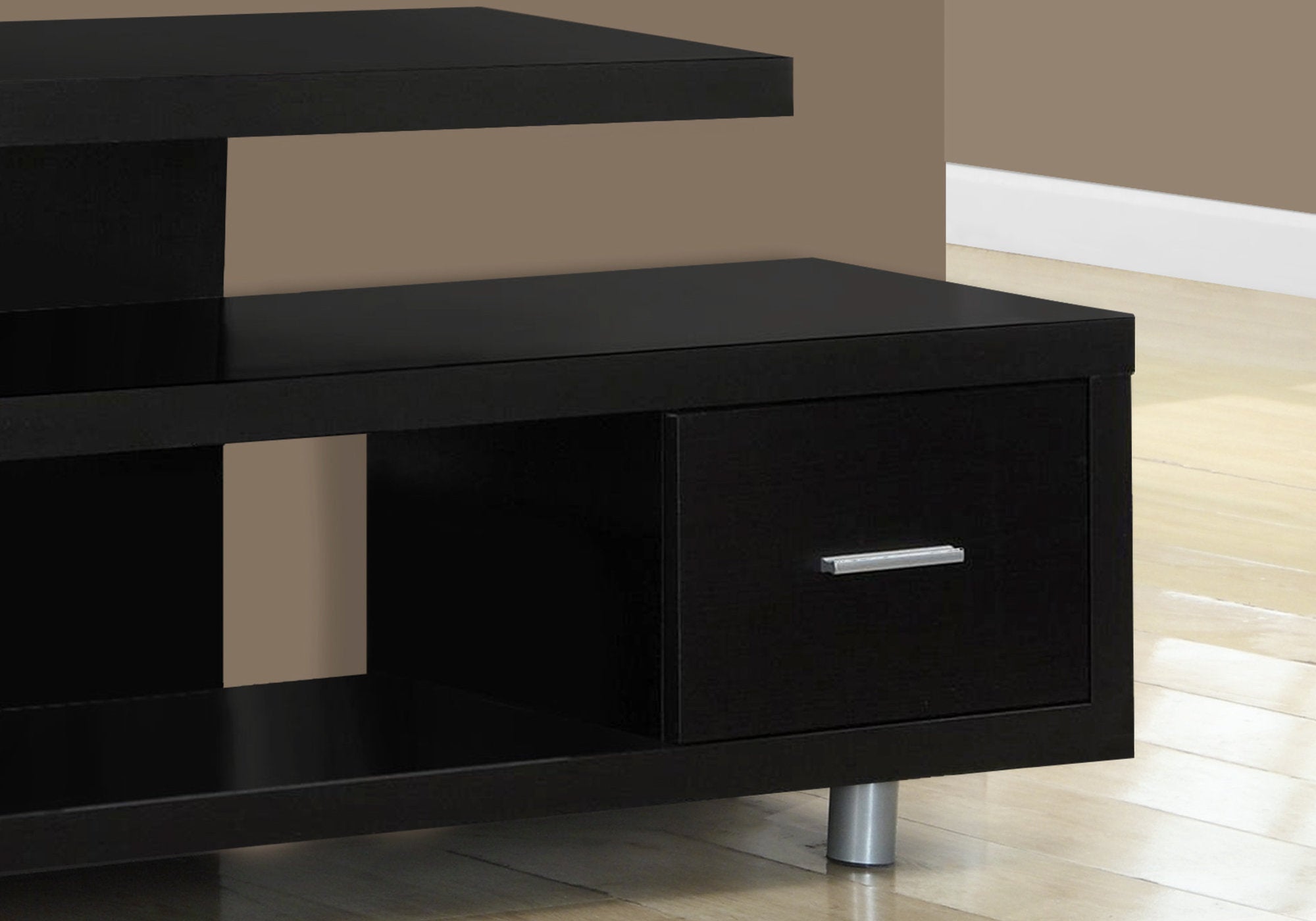 Tv Stand - 60"L / Espresso With 1 Drawer-Tv Stand-DECOROLALA