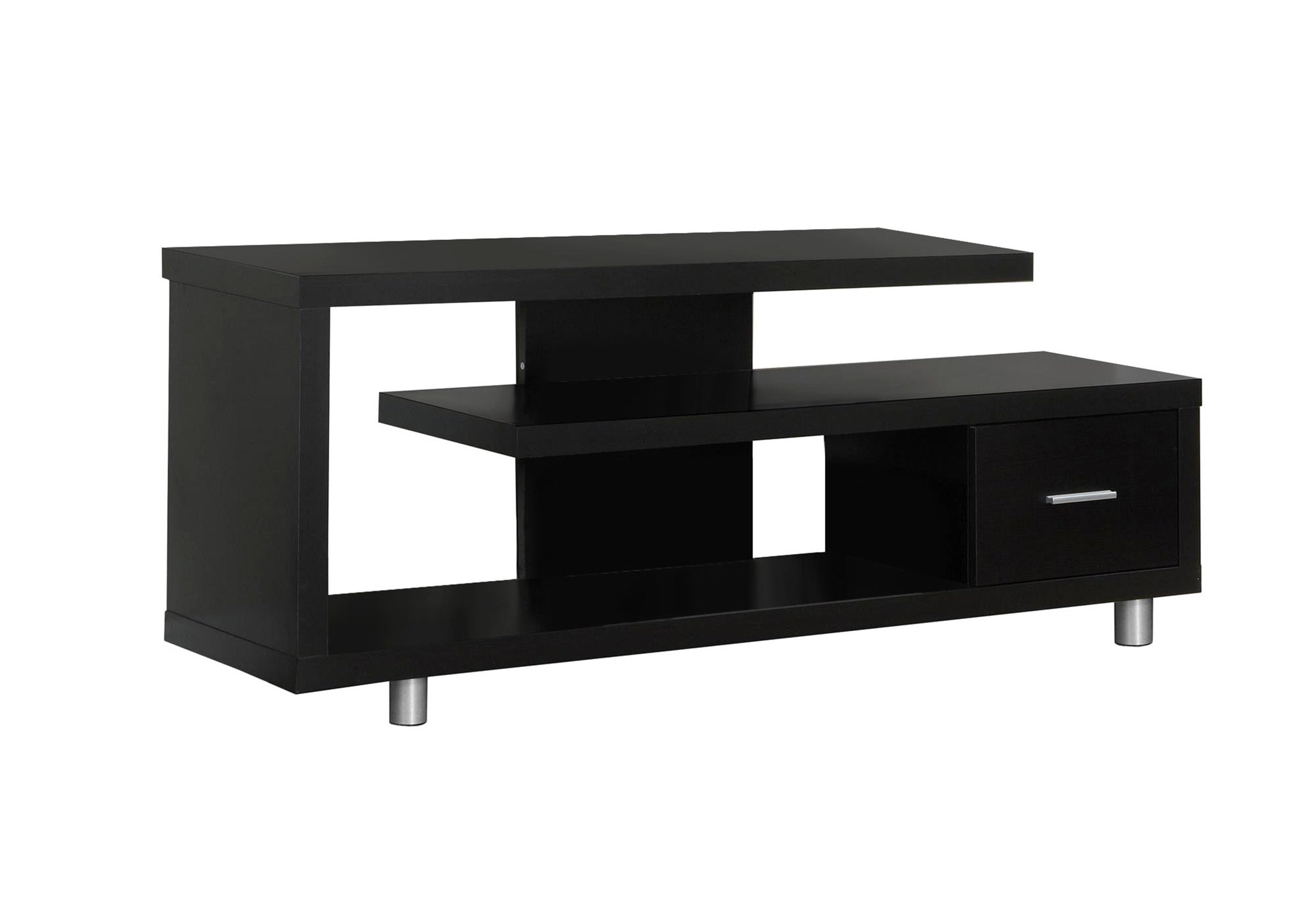 Tv Stand - 60"L / Espresso With 1 Drawer-Tv Stand-DECOROLALA