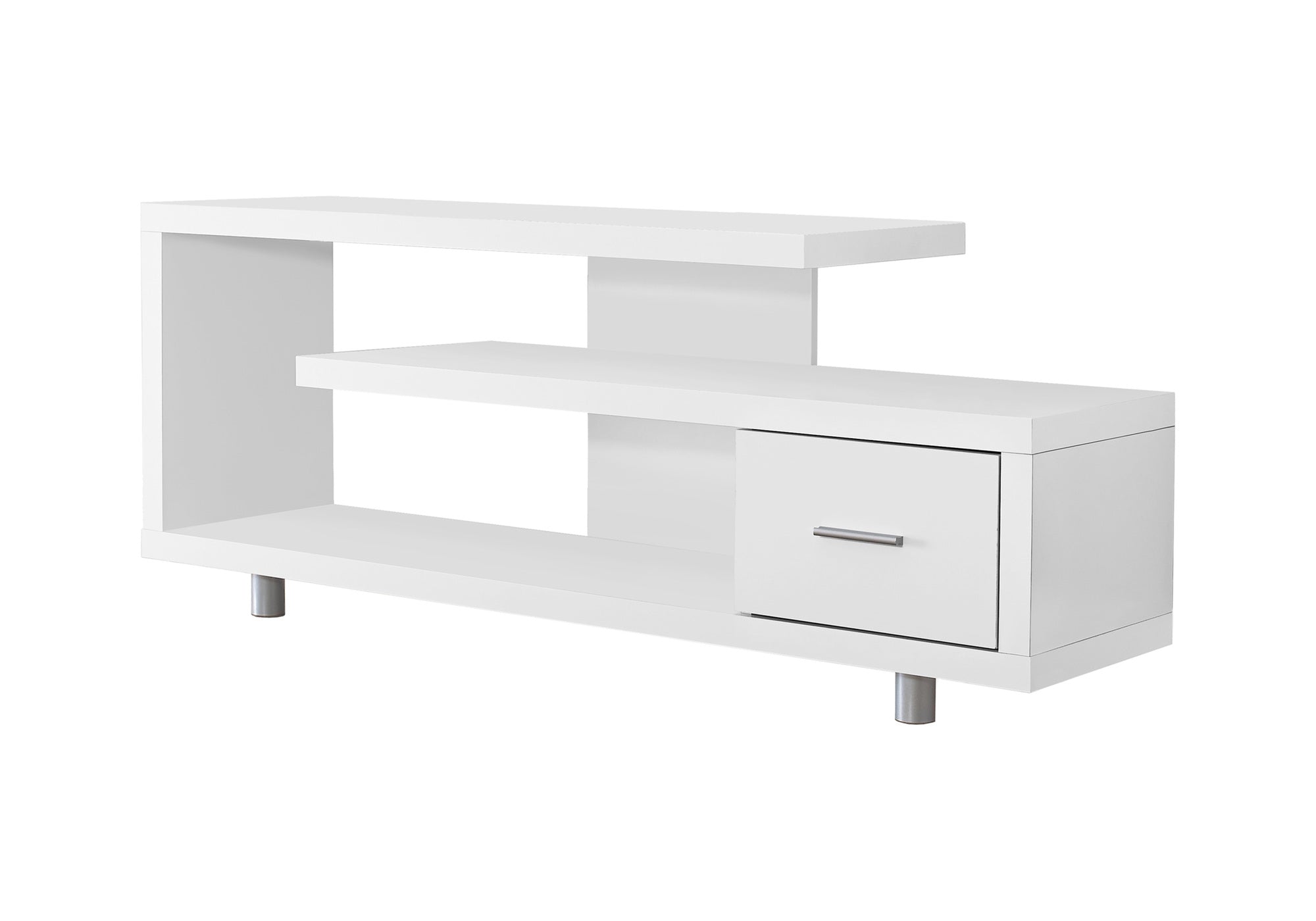 Tv Stand - 60"L / Espresso With 1 Drawer-Tv Stand-DECOROLALA