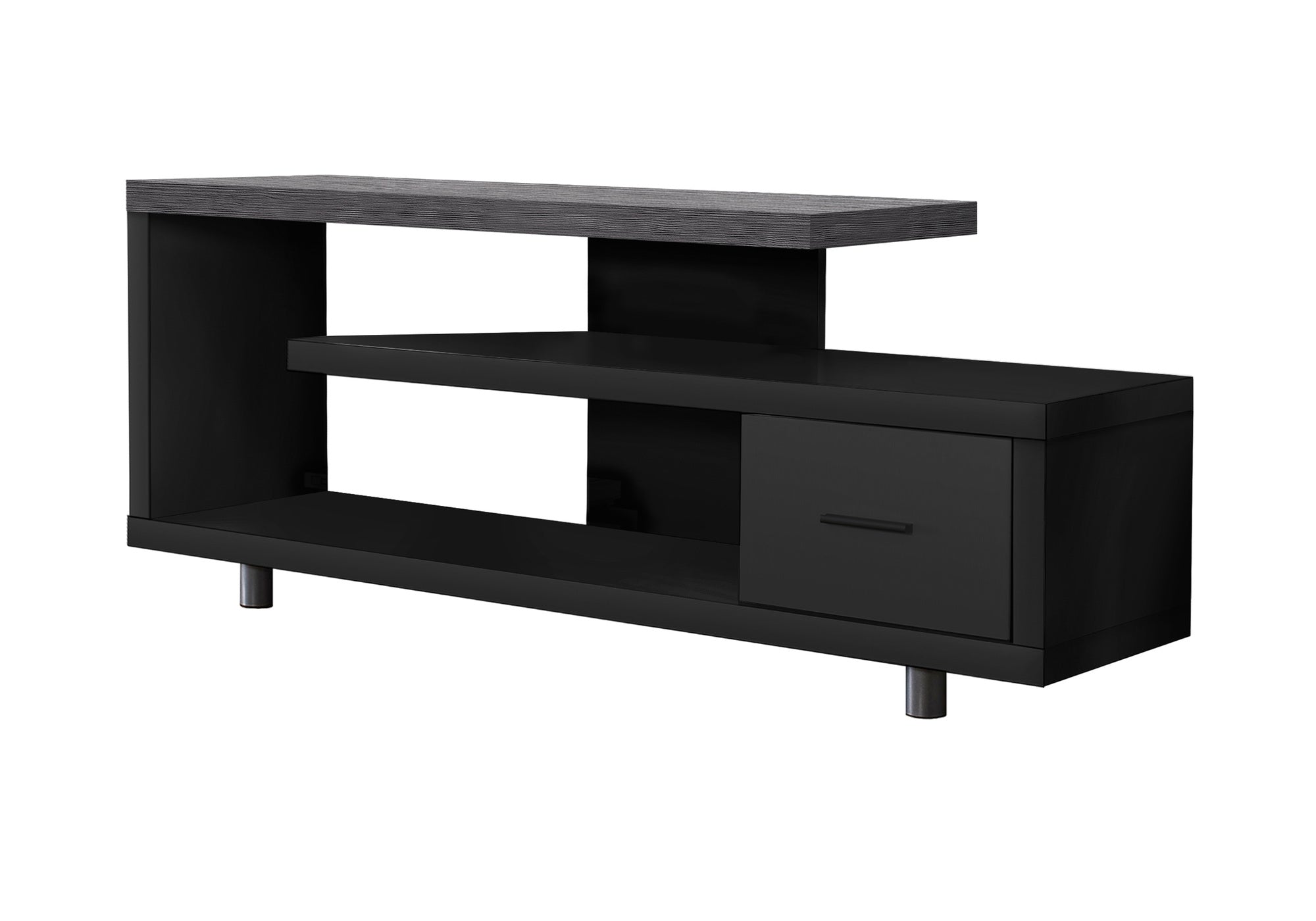 Tv Stand - 60"L / Espresso With 1 Drawer-Tv Stand-DECOROLALA