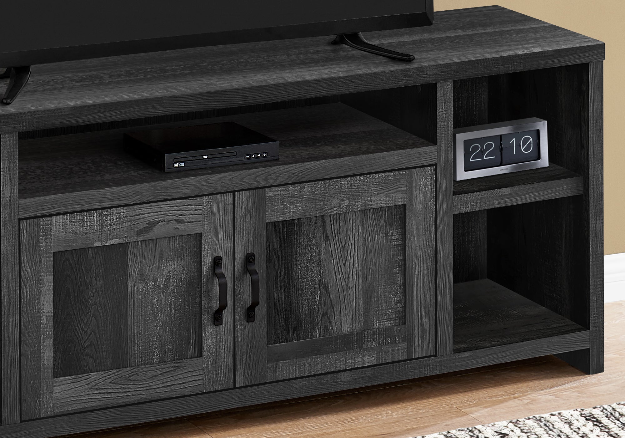 Tv Stand - 60"L / Taupe Reclaimed Wood-Look-Tv Stand-DECOROLALA