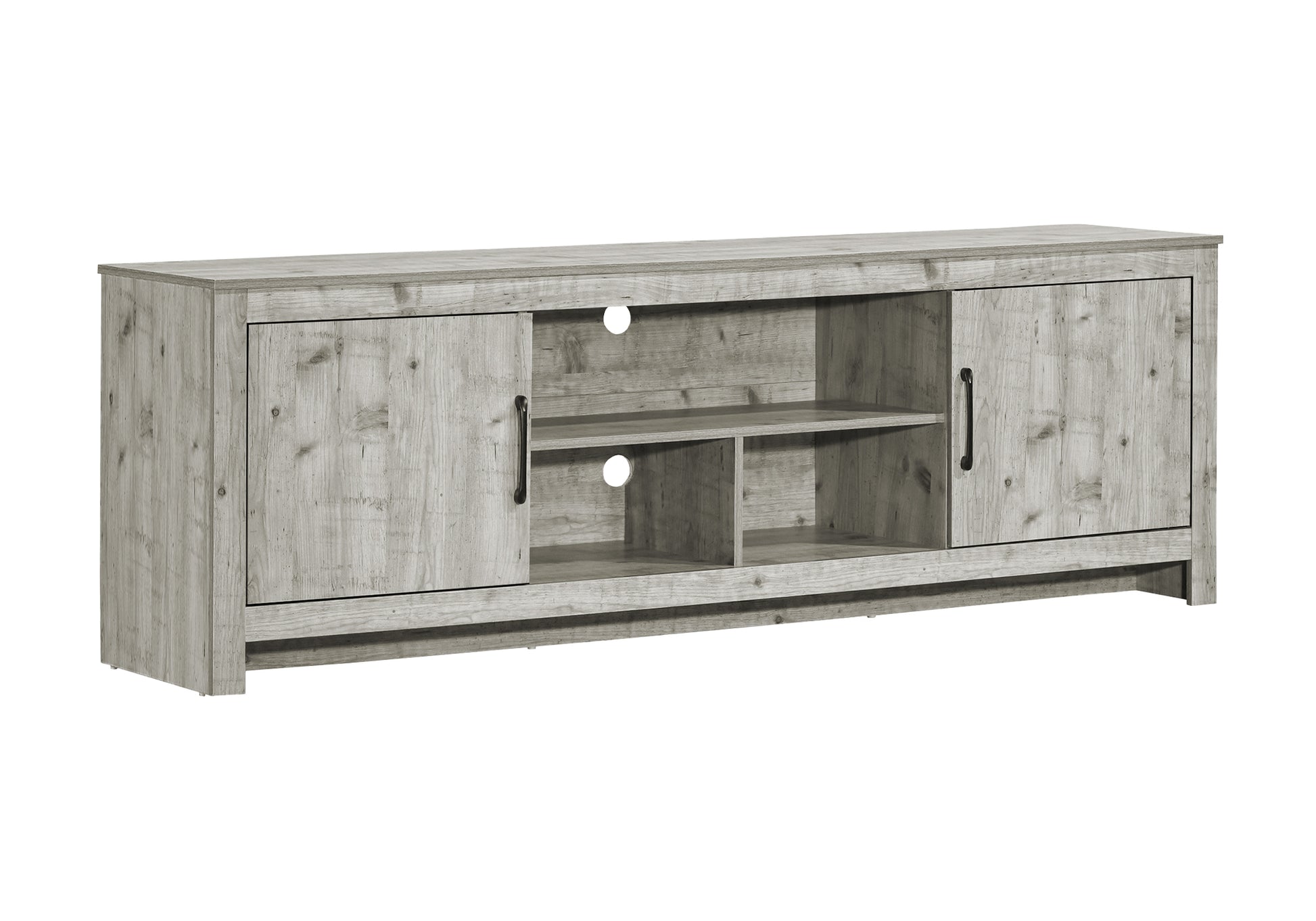 Tv Stand, 72 Inch, Console, Media Entertainment Center, Storage Cabinet, Living Room, Bedroom, Rustic Grey Laminate, Transitional-DECOROLALA