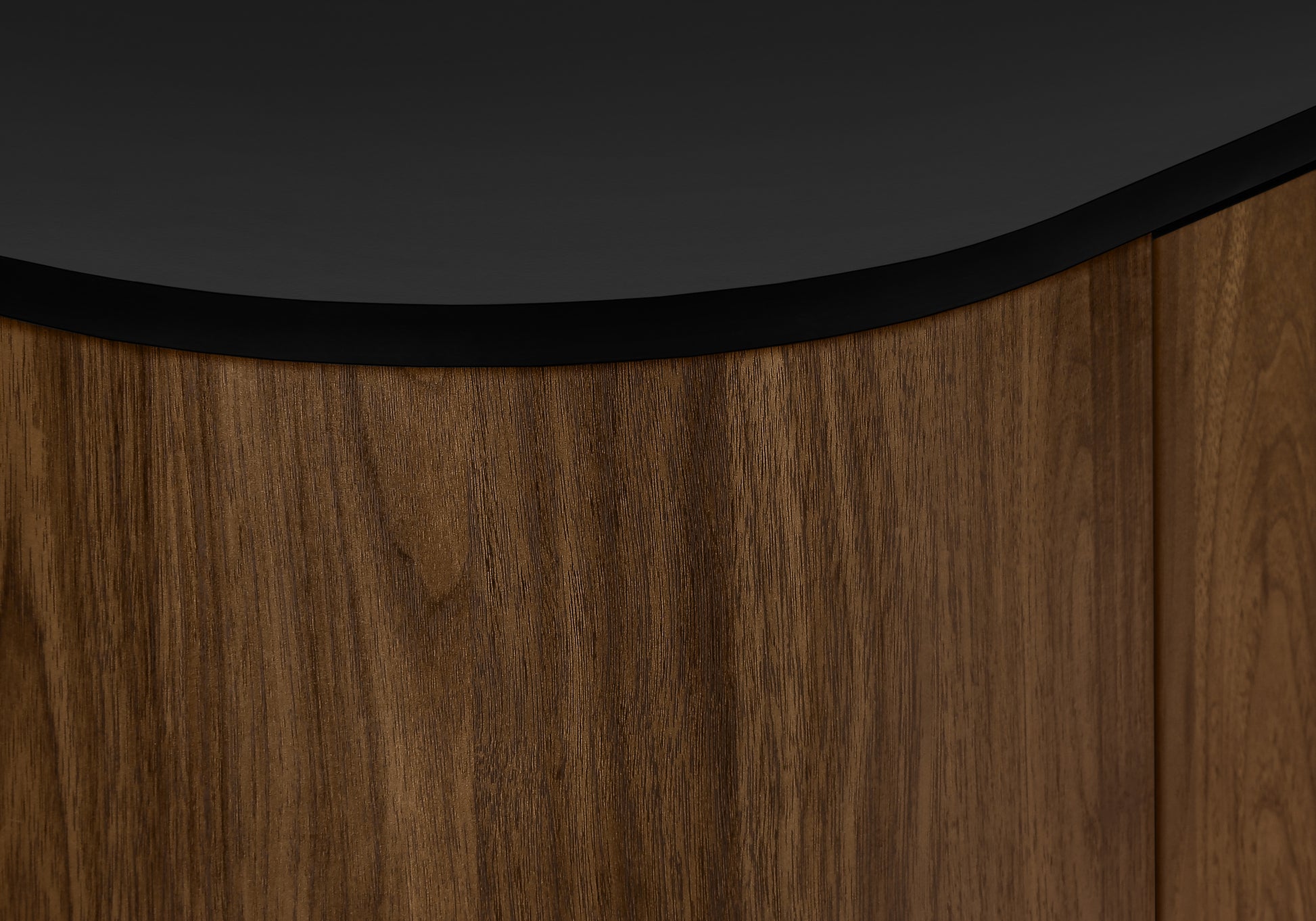 Tv Stand - 72"L / Black With 4 Brown Wood-Look Doors-Tv Stand-DECOROLALA