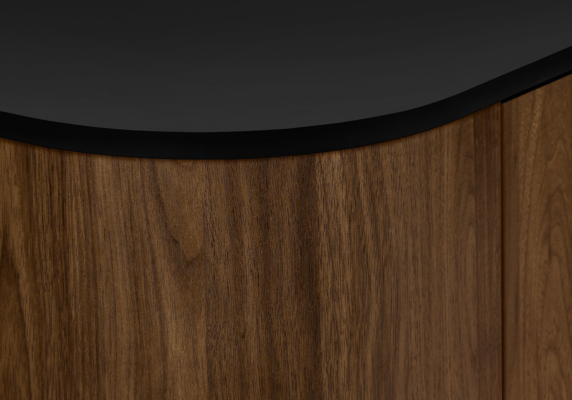 Tv Stand - 72"L / Black With 4 Brown Wood-Look Doors-Tv Stand-DECOROLALA