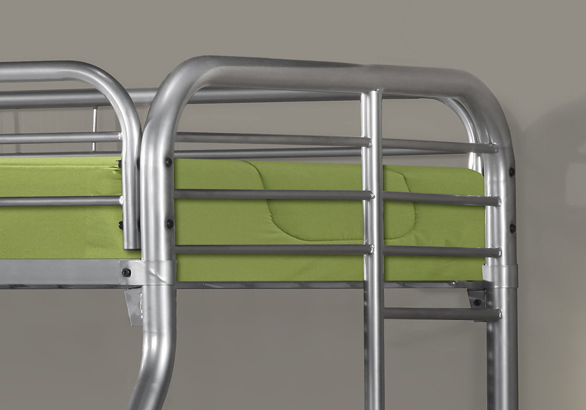 Twin Over Full Metal Bunk Bed with Guardrails-Bed-DECOROLALA