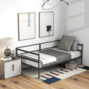 Twin Size Metal Daybed Frame for Living Room Bedroom-Trundle Bed Frame-DECOROLALA