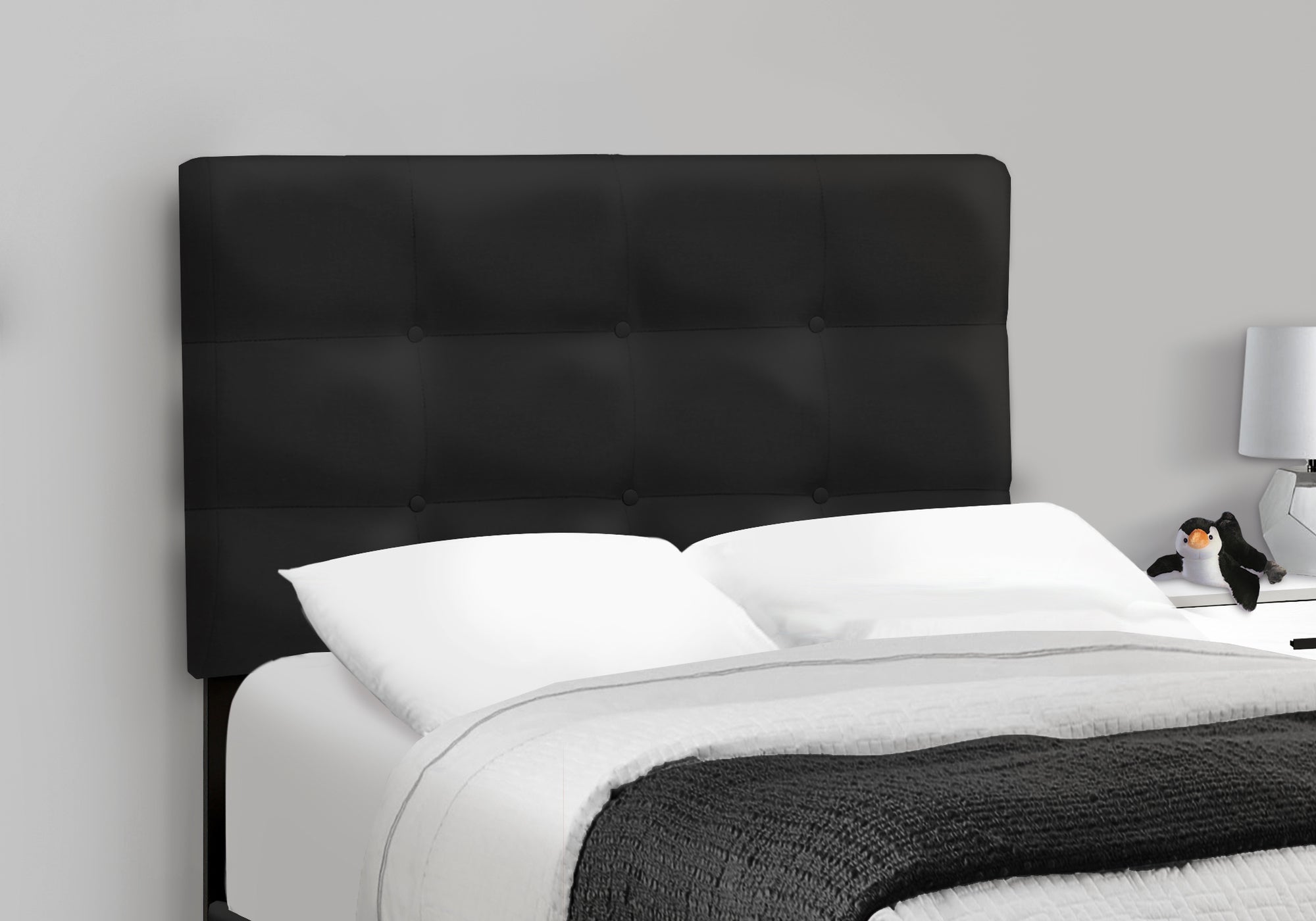 Twin Size Upholstered Bed, Dark Grey Boucle-Bed-DECOROLALA