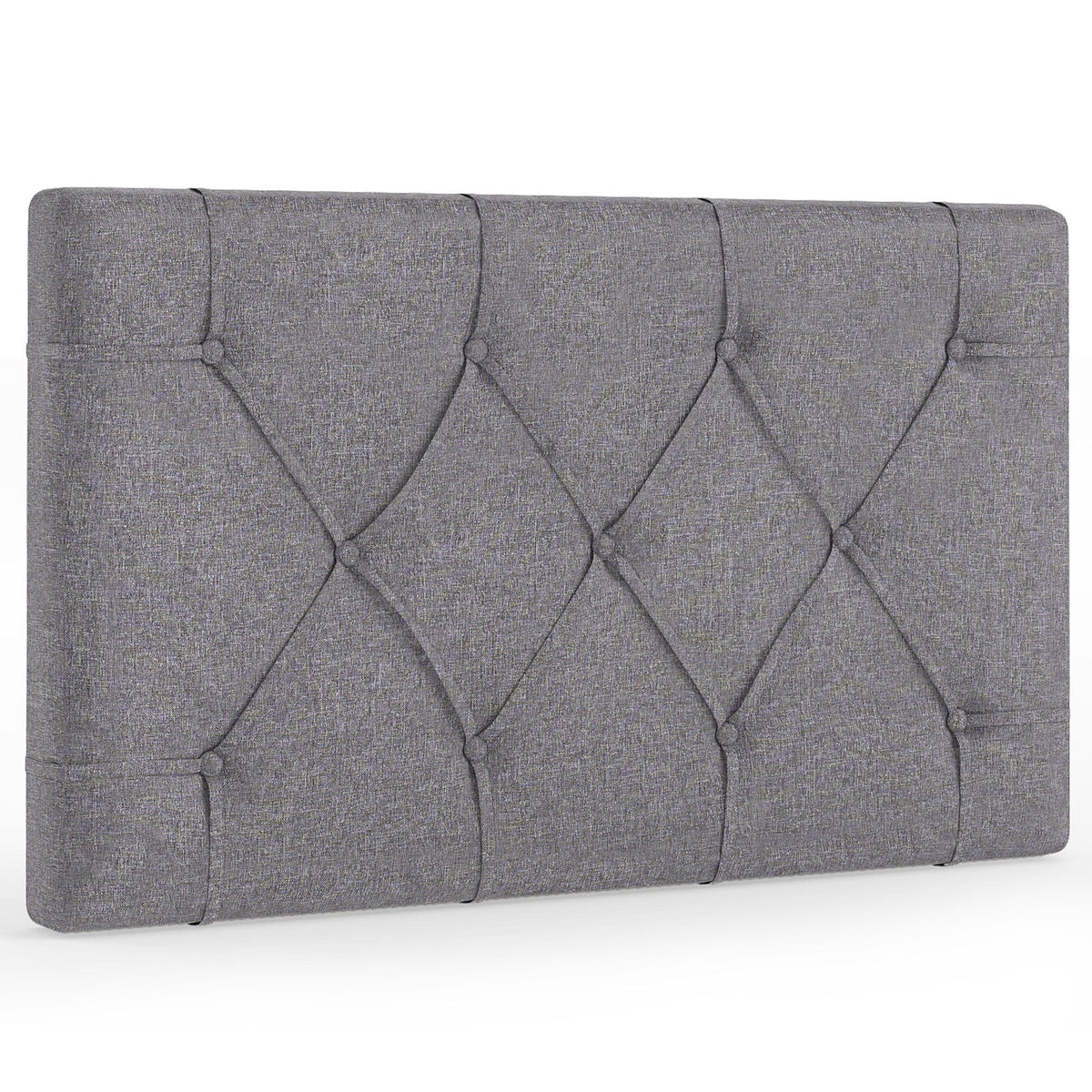 Twin Size Upholstered Headboard - Beige Button Tufted Adjustable-Headboards-DECOROLALA