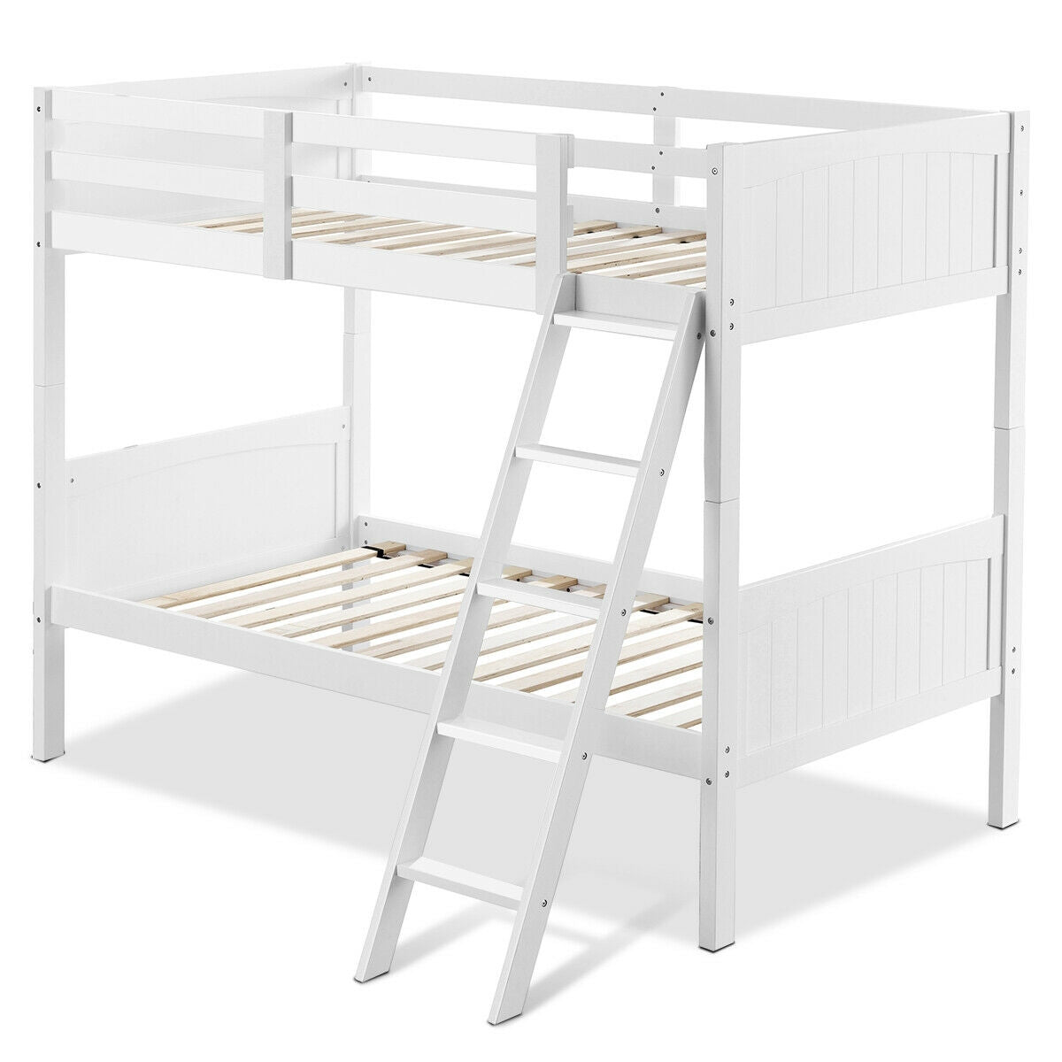 Twin Size Wooden Bunk Beds Convertible 2 Individual Beds-Bunk Bed Frame-DECOROLALA