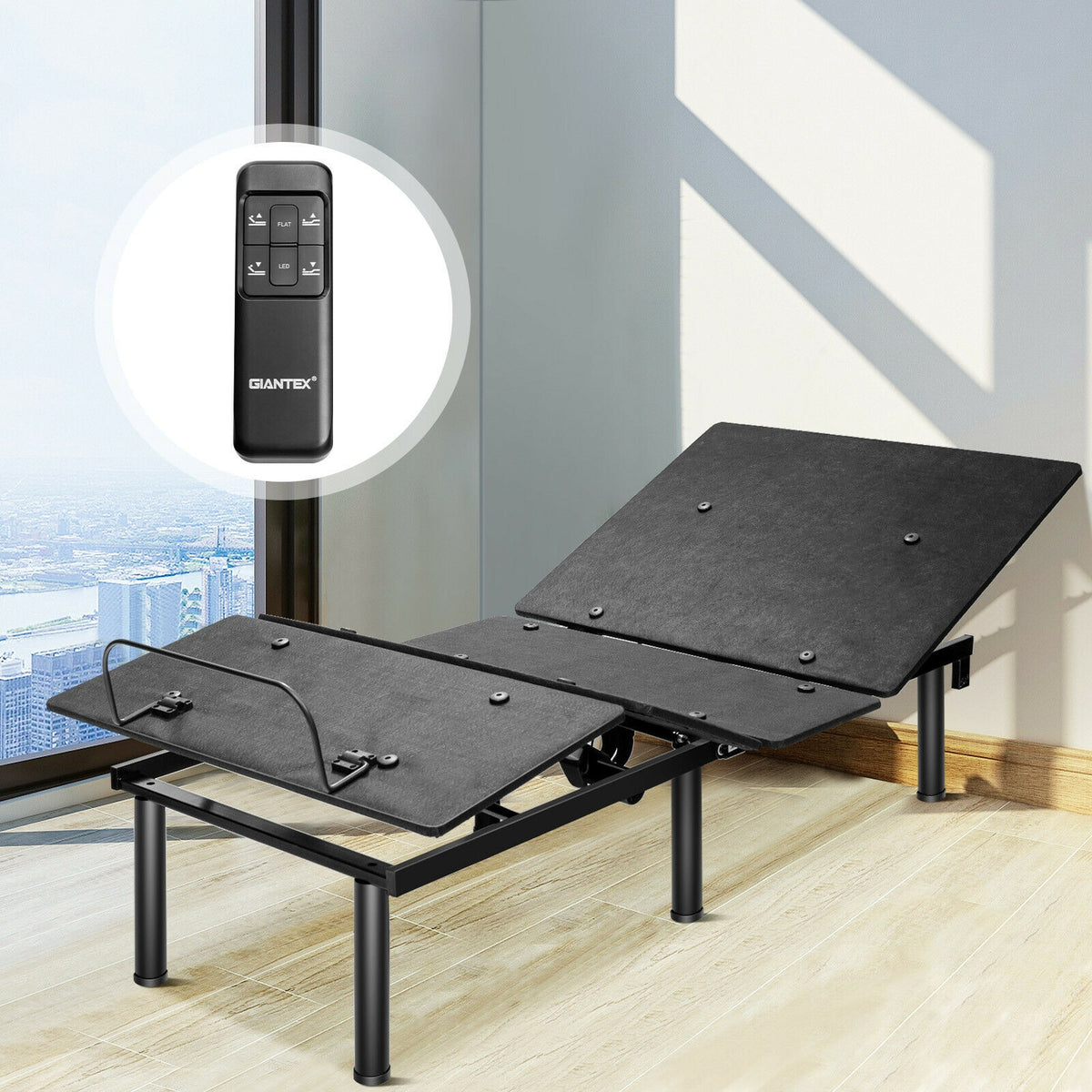Twin XL Ergonomic Adjustable Bed Frame-Simple Bed Frame-DECOROLALA