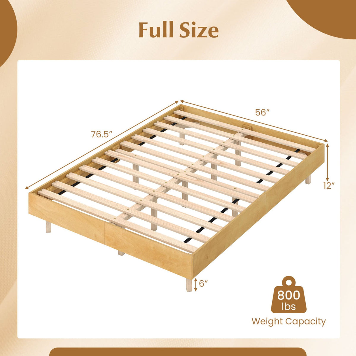Twin/Full/Queen Size Floating Bed Frame with LED Lights for Bedroom-Full-Beds & Bed Frames-DECOROLALA
