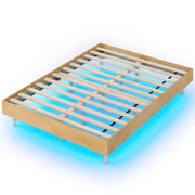 Twin/Full/Queen Size Floating Bed Frame with LED Lights for Bedroom-Full-Beds & Bed Frames-DECOROLALA