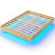 Twin/Full/Queen Size Floating Bed Frame with LED Lights for Bedroom-Queen-Beds & Bed Frames-DECOROLALA