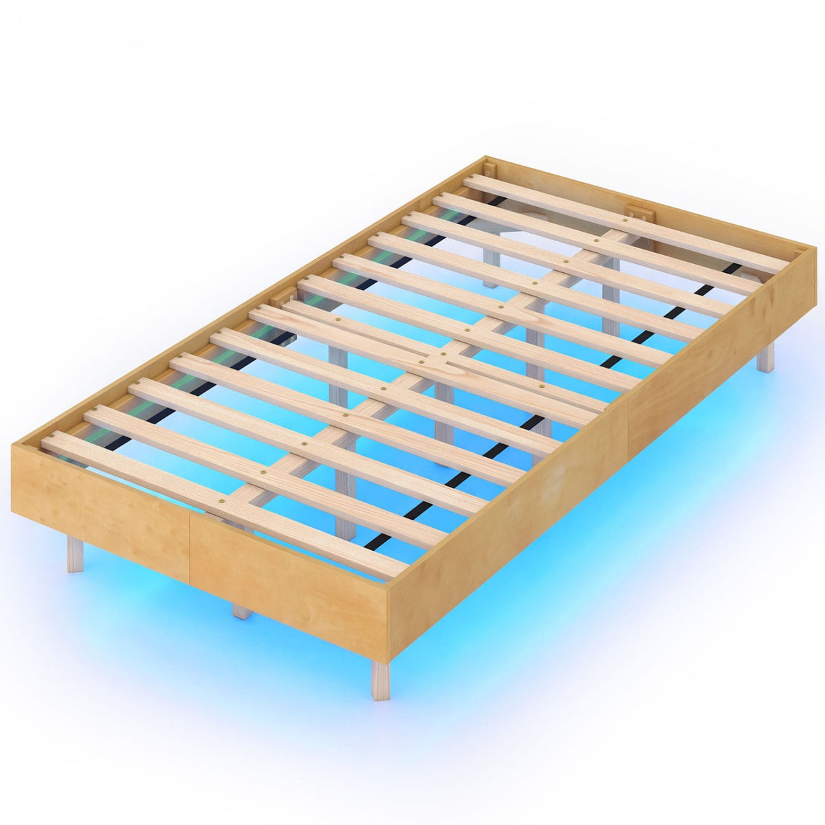Twin/Full/Queen Size Floating Bed Frame with LED Lights for Bedroom-Twin-Beds & Bed Frames-DECOROLALA