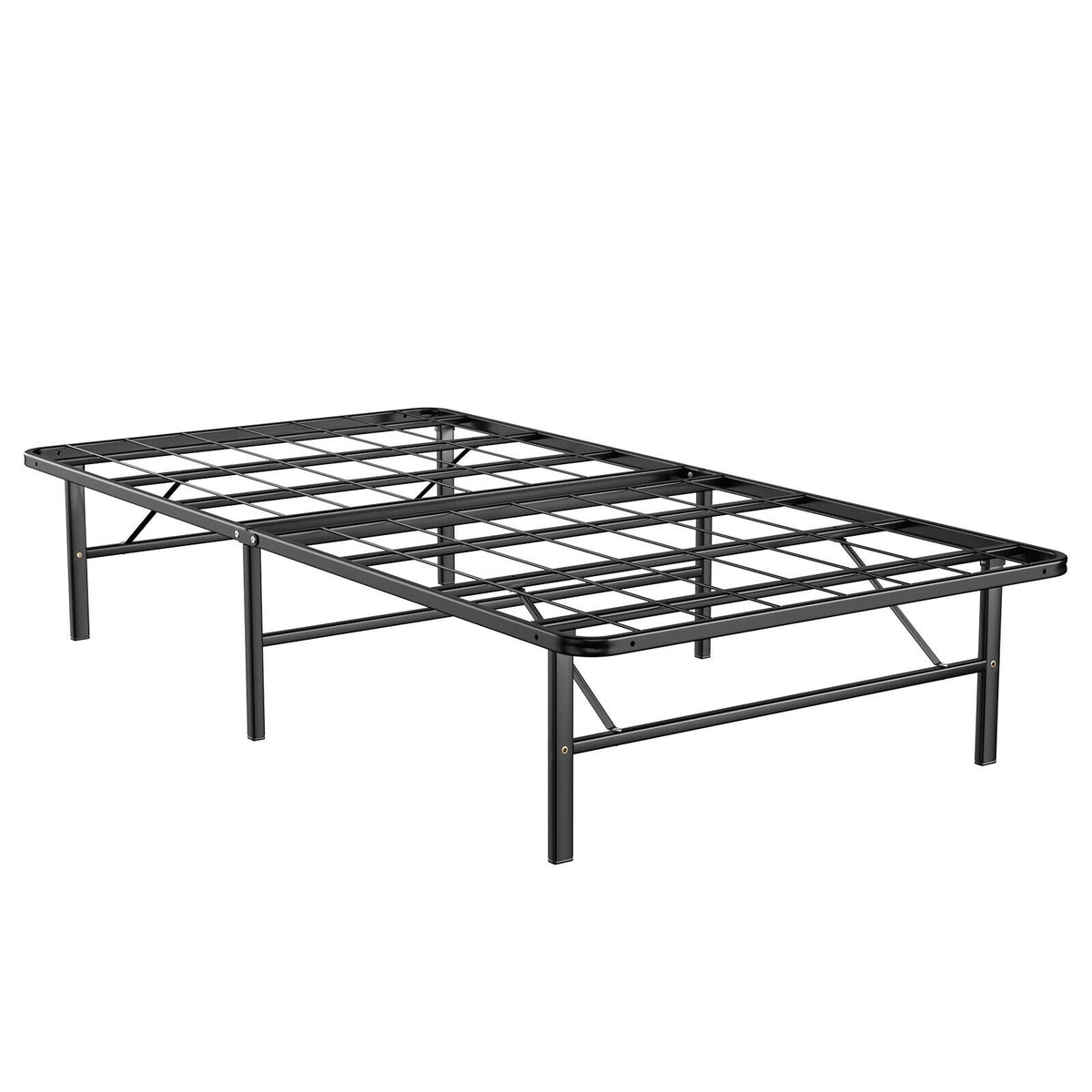 Twin/Full/Queen Size Foldable Metal Platform Bed with Tool-Free Assembly-Twin size-Mattresses-DECOROLALA