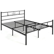Twin/Full/Queen Size Metal Bed Frame with Headboard and Footboard-Full Size-Simple Bed Frame-DECOROLALA