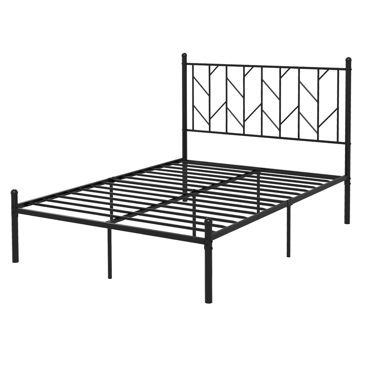 Twin/Full/Queen Size Platform Bed Frame with Sturdy Metal Slat Support-Full Size-Simple Bed Frame-DECOROLALA