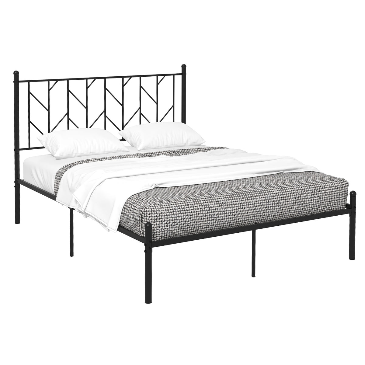 Twin/Full/Queen Size Platform Bed Frame with Sturdy Metal Slat Support-Queen Size-Simple Bed Frame-DECOROLALA