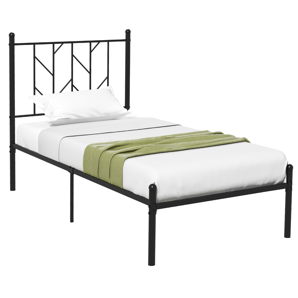 Twin/Full/Queen Size Platform Bed Frame with Sturdy Metal Slat Support-Twin Size-Simple Bed Frame-DECOROLALA