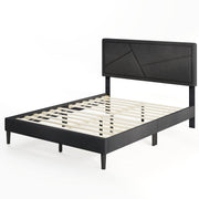 Twin/Full/Queen Size Upholstered Platform Bed Frame with High Headboard-Full Size-Simple Bed Frame-DECOROLALA