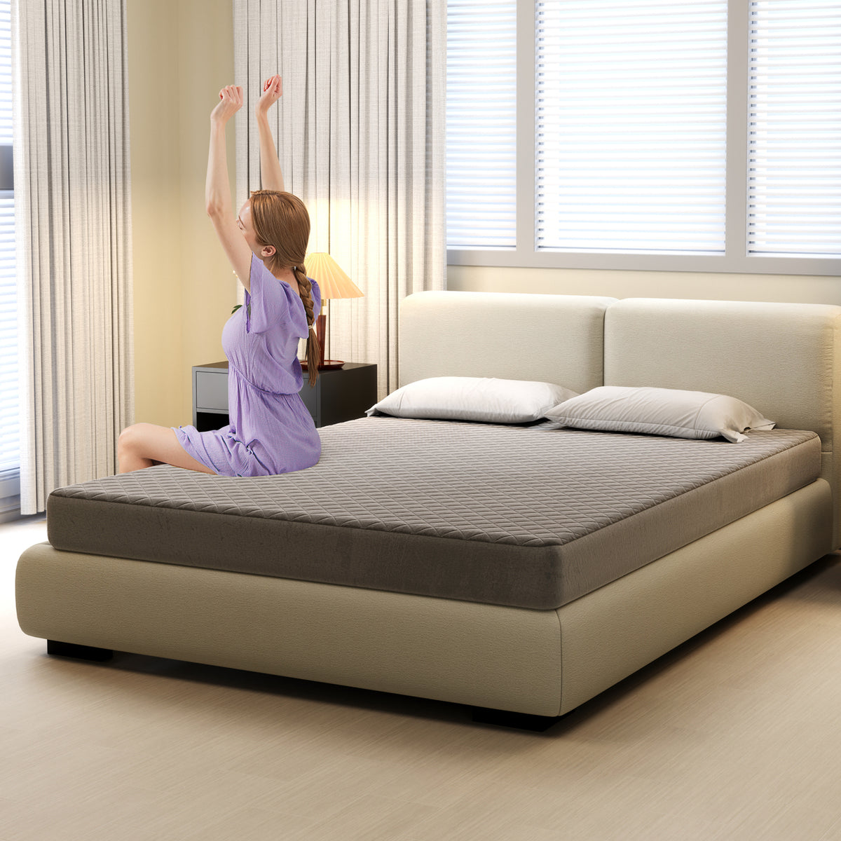 Twin/Queen/King Size Mattress Protector Luxury Super Soft Velvet Mattress Topper-Queen Size-Mattresses-DECOROLALA