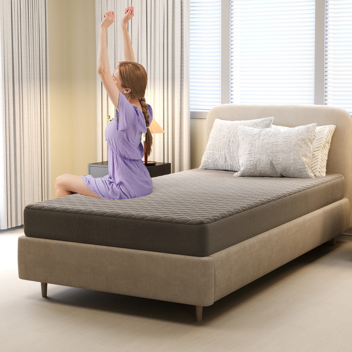Twin/Queen/King Size Mattress Protector Luxury Super Soft Velvet Mattress Topper-Twin Size-Mattresses-DECOROLALA